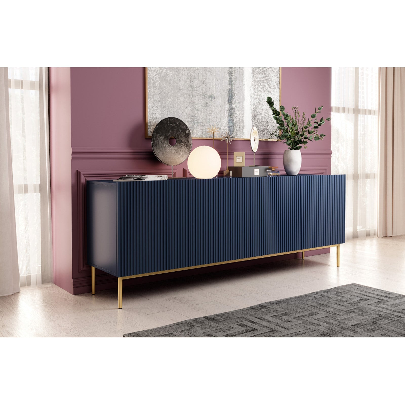 Komoda Nicole 200cm, 4 vrata, Materijal: MDF