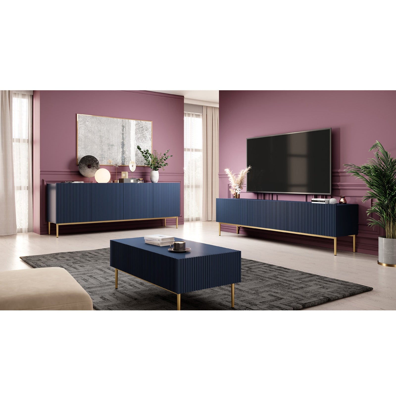 Komoda Nicole 200cm, 4 vrata, Materijal: MDF