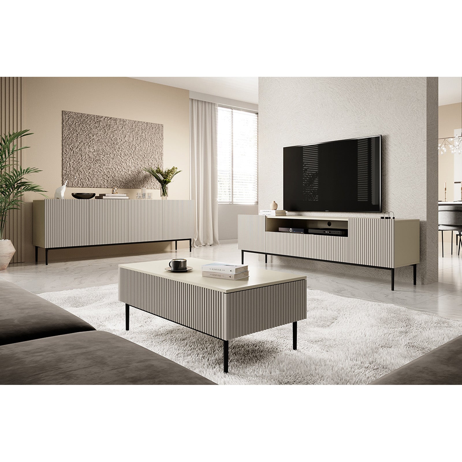 Komoda Nicole 200cm, 4 vrata, Materijal: MDF