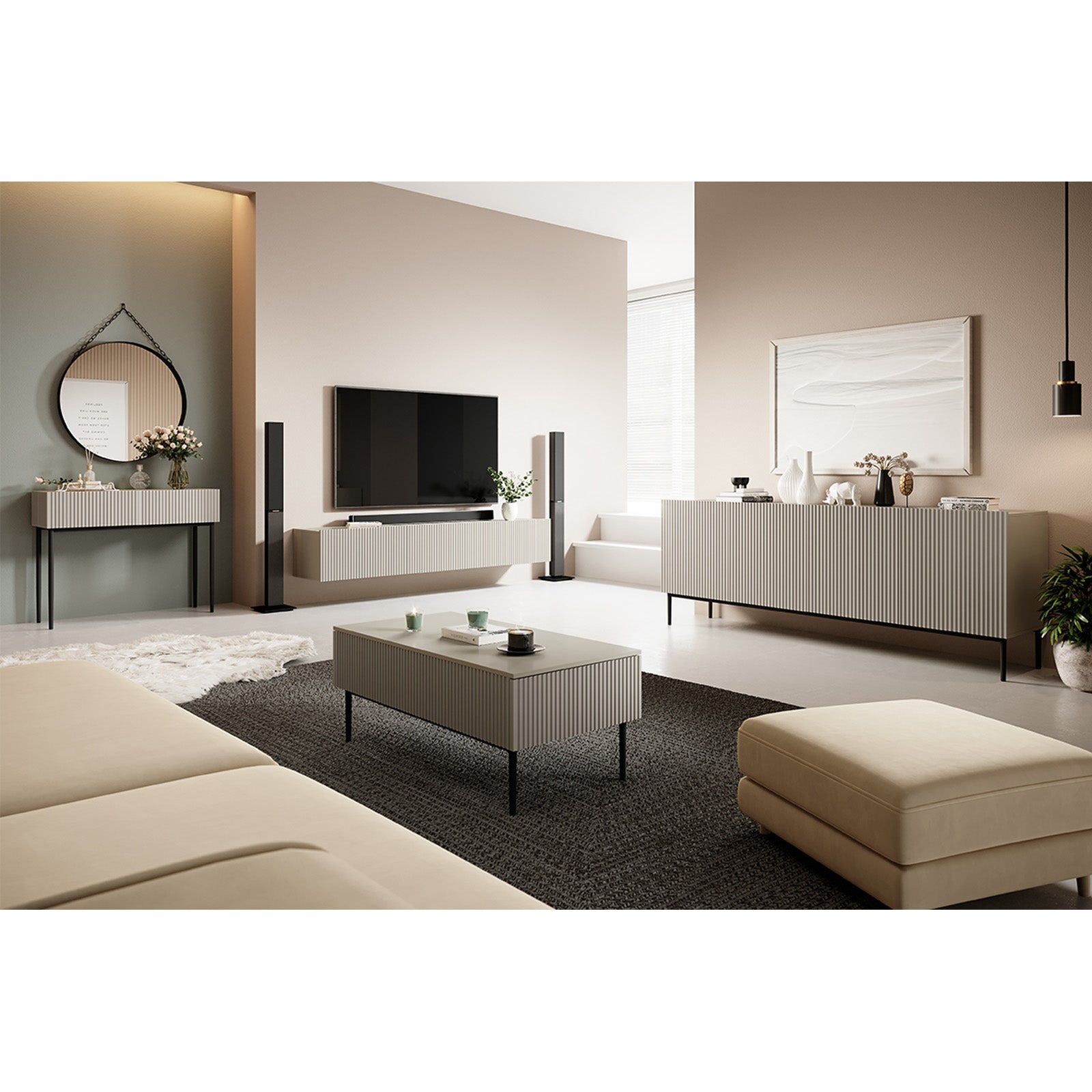 Komoda Nicole 200cm, 4 vrata, Materijal: MDF