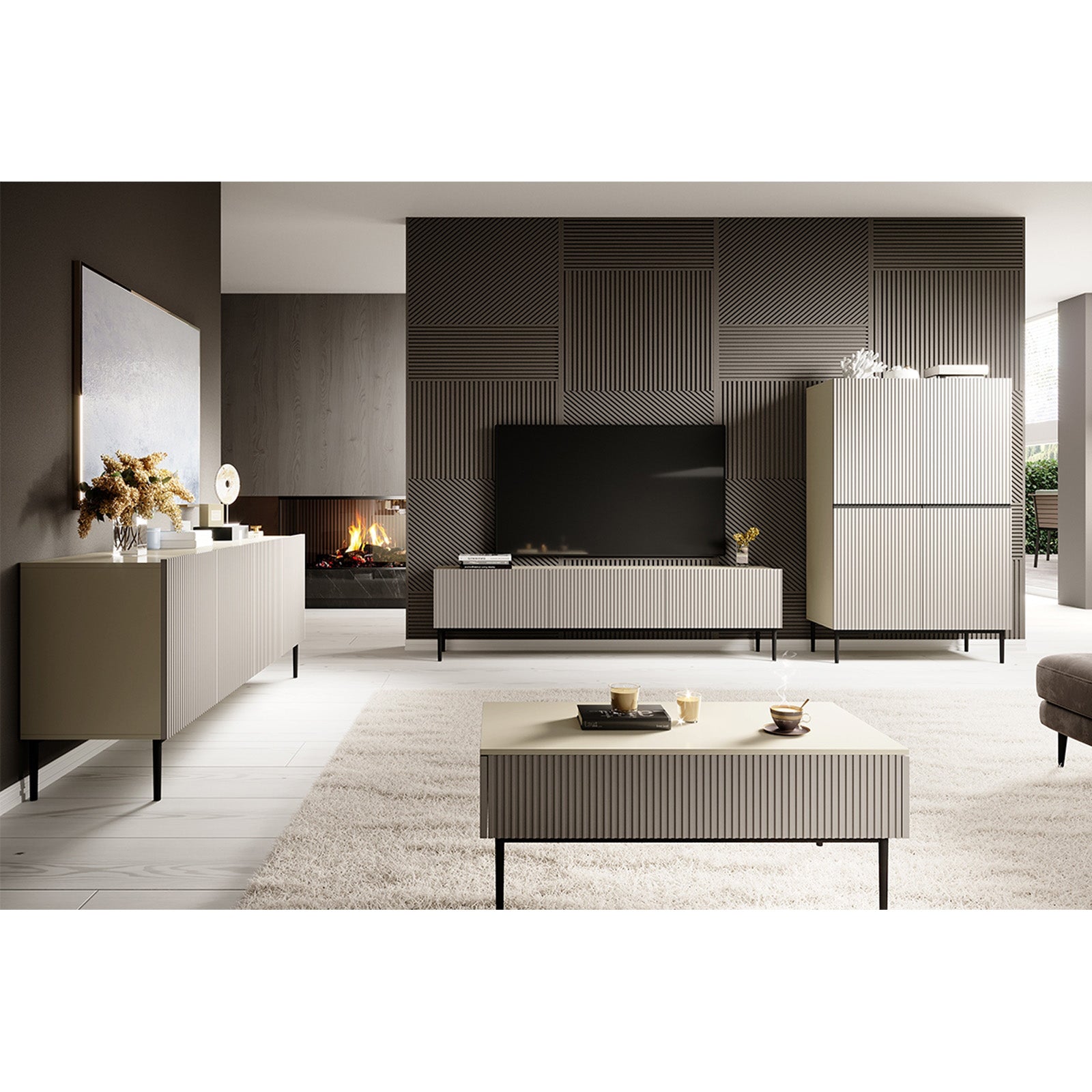 Komoda Nicole 200cm, 4 vrata, Materijal: MDF