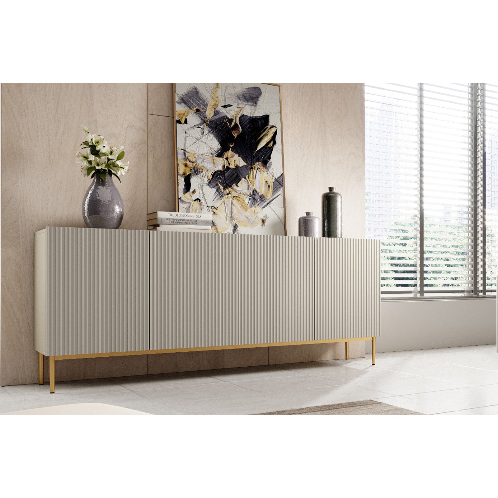 Komoda Nicole 200cm, 4 vrata, Materijal: MDF