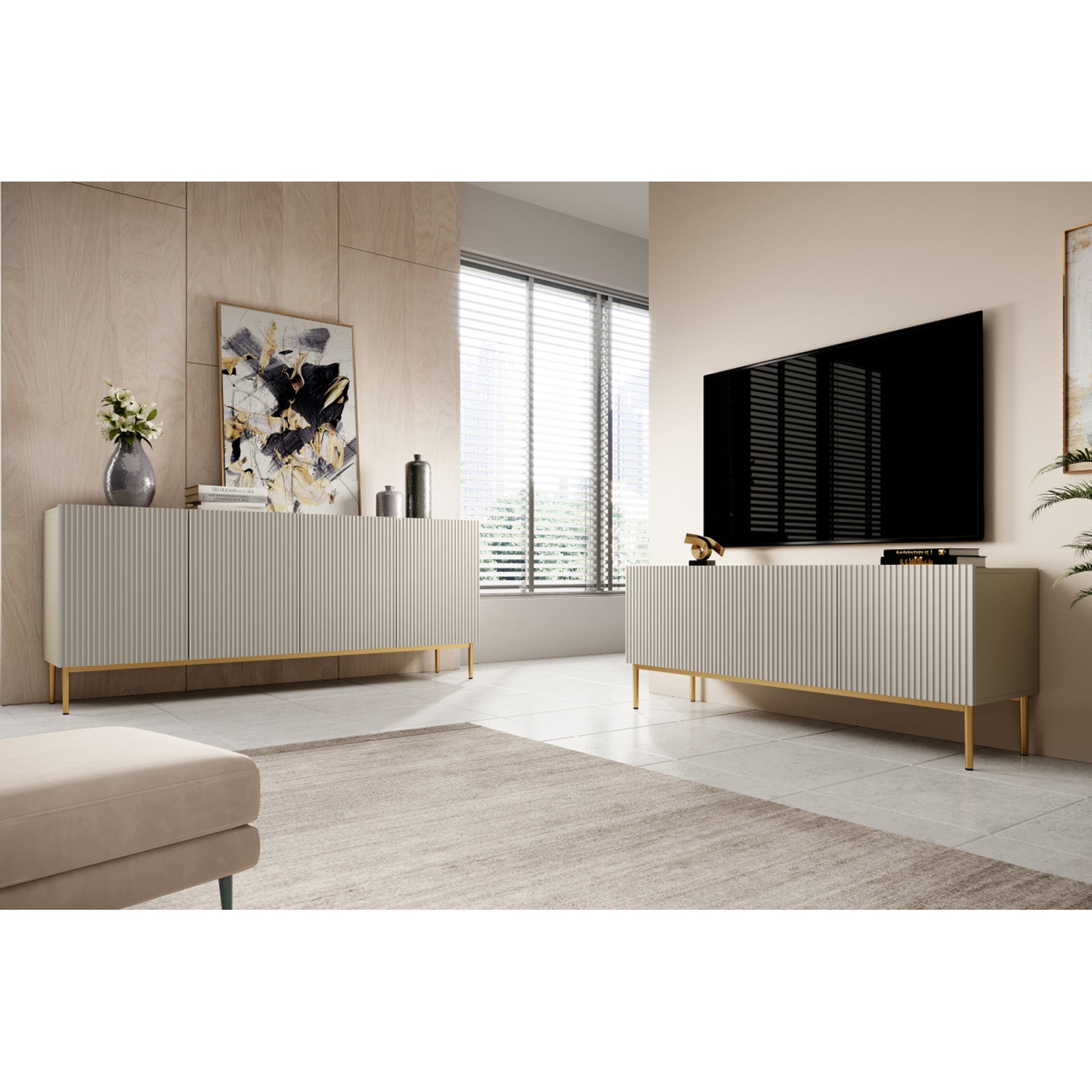 Komoda Nicole 200cm, 4 vrata, Materijal: MDF