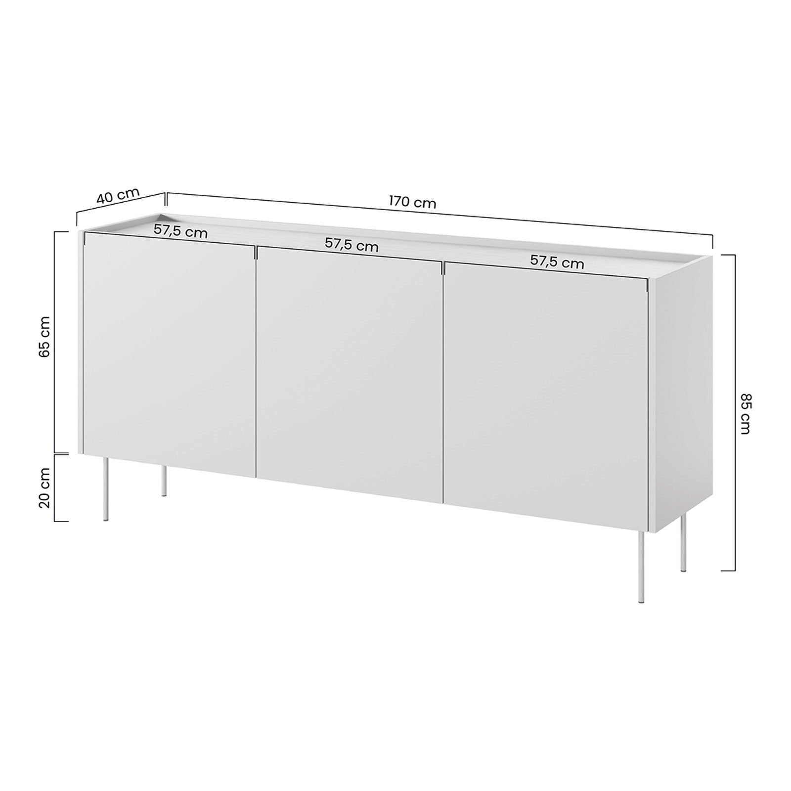Komoda Desin, Materijal: MDF