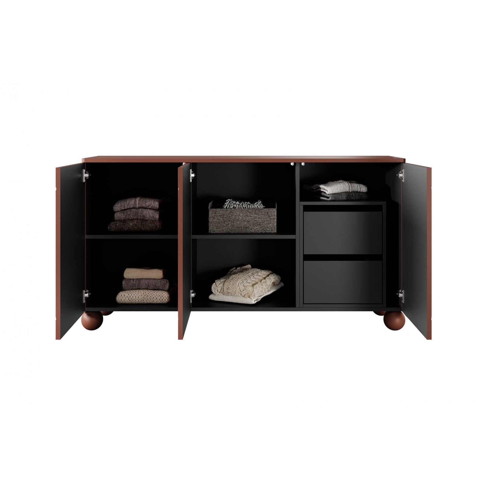 Komoda Sonatia 150cm, 3 vrata i 2 ladice, Materijal: MDF