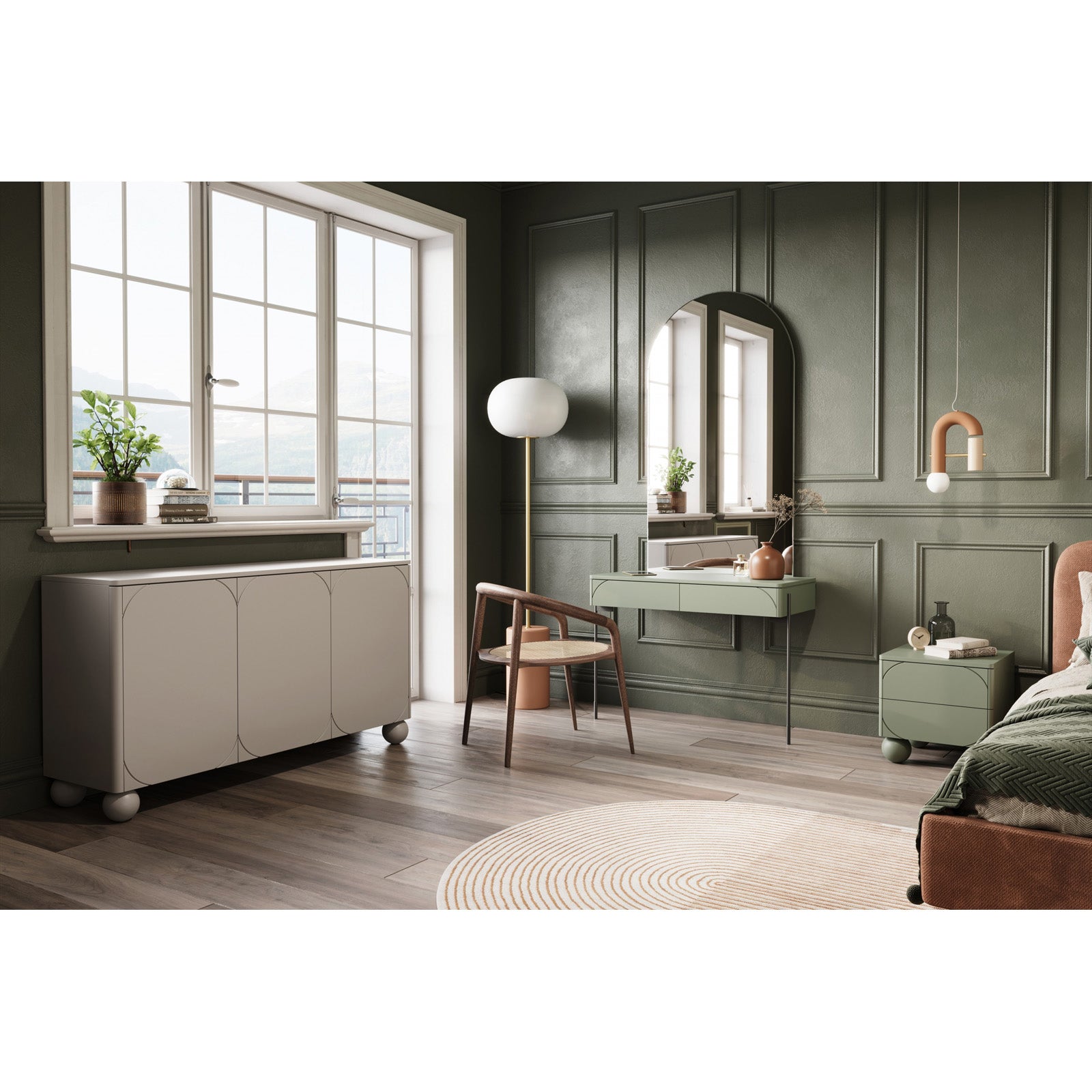 Komoda Sonatia 150cm, 3 vrata i 2 ladice, Materijal: MDF