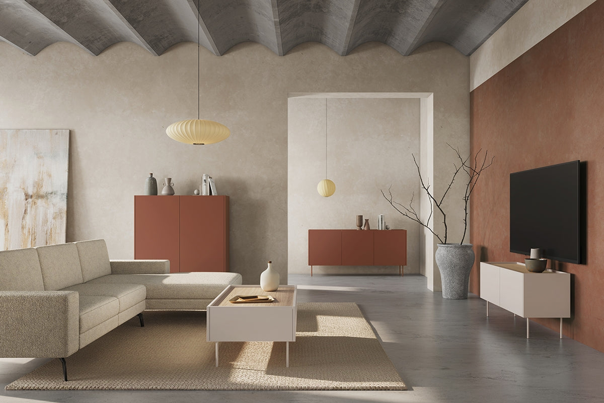 Komoda Desin 120cm, 2 vrata i 2 ladice, Materijal: MDF