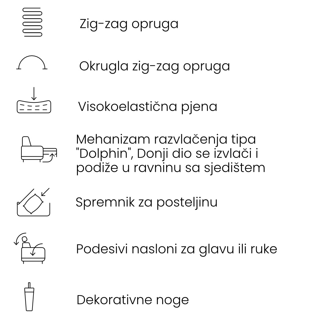 Kutna garnitura Lizbona III, 341x200cm, Materijal: Mogućnost izbora