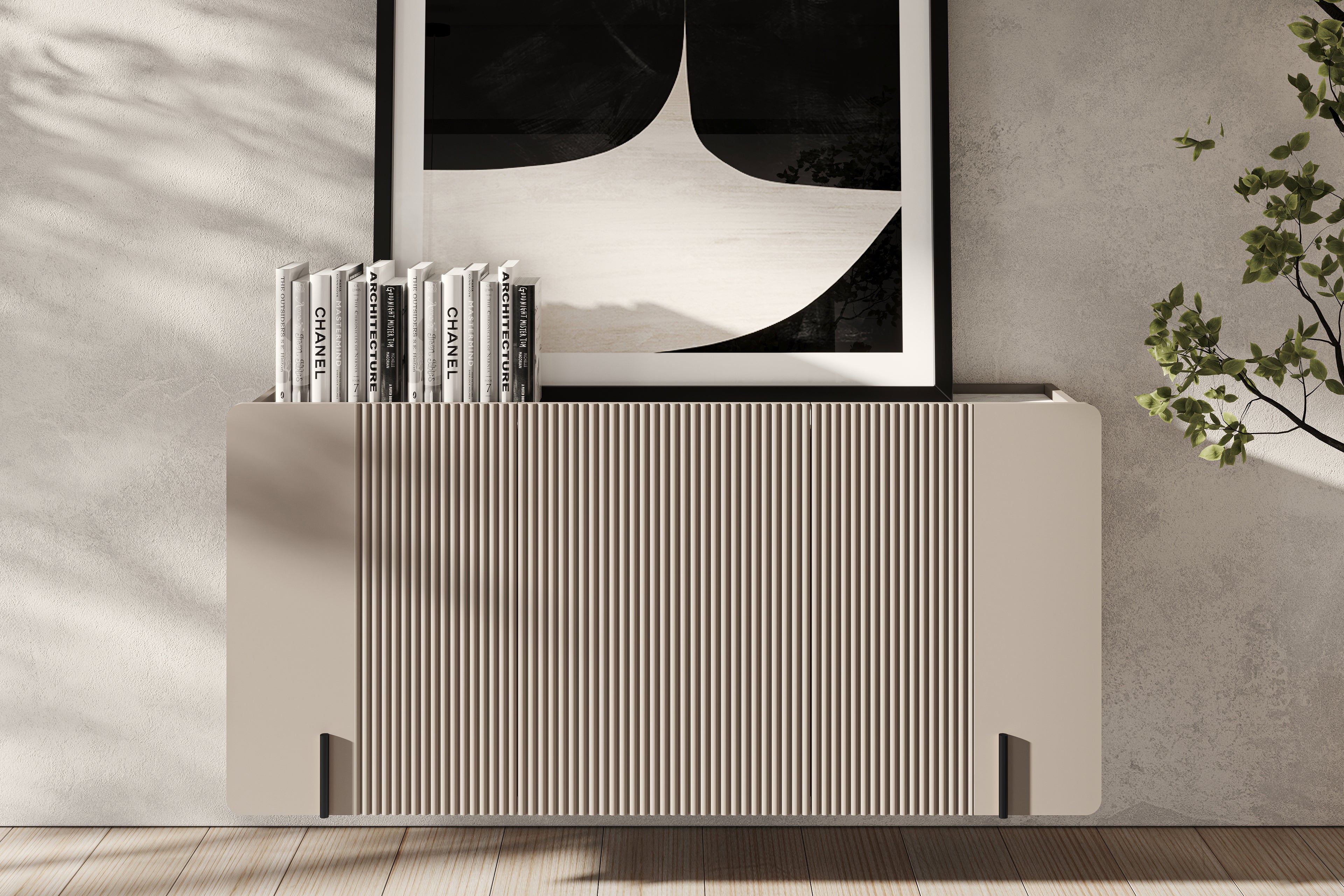 Komoda Malmi 150 cm, 3 Vrata I 3 Police, Materijal: MDF