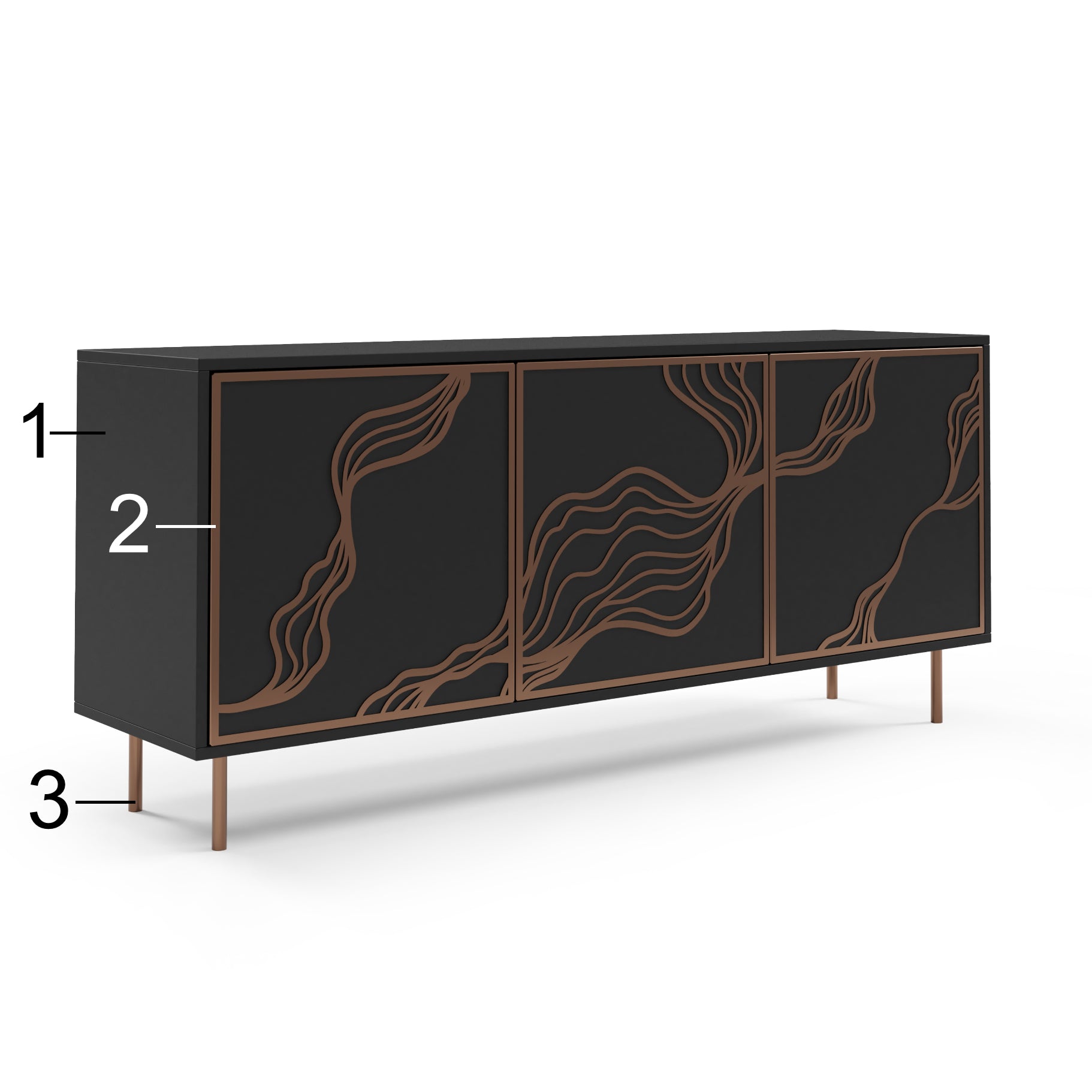 Komoda Maris 164.5x42cm, Materijal: Laminirana ploča