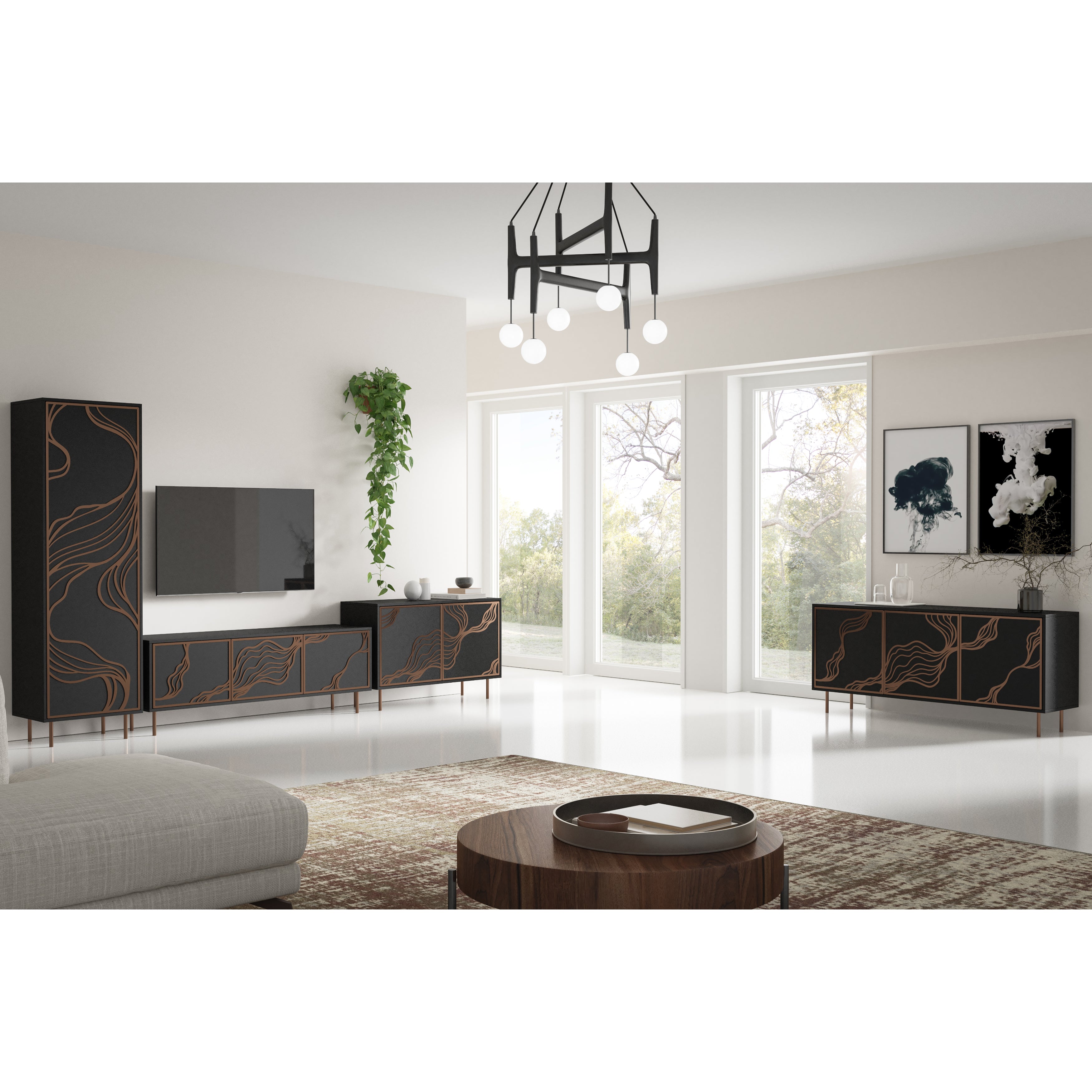 Tv Komoda Maris 161x38cm, Materijal: Laminirana ploča