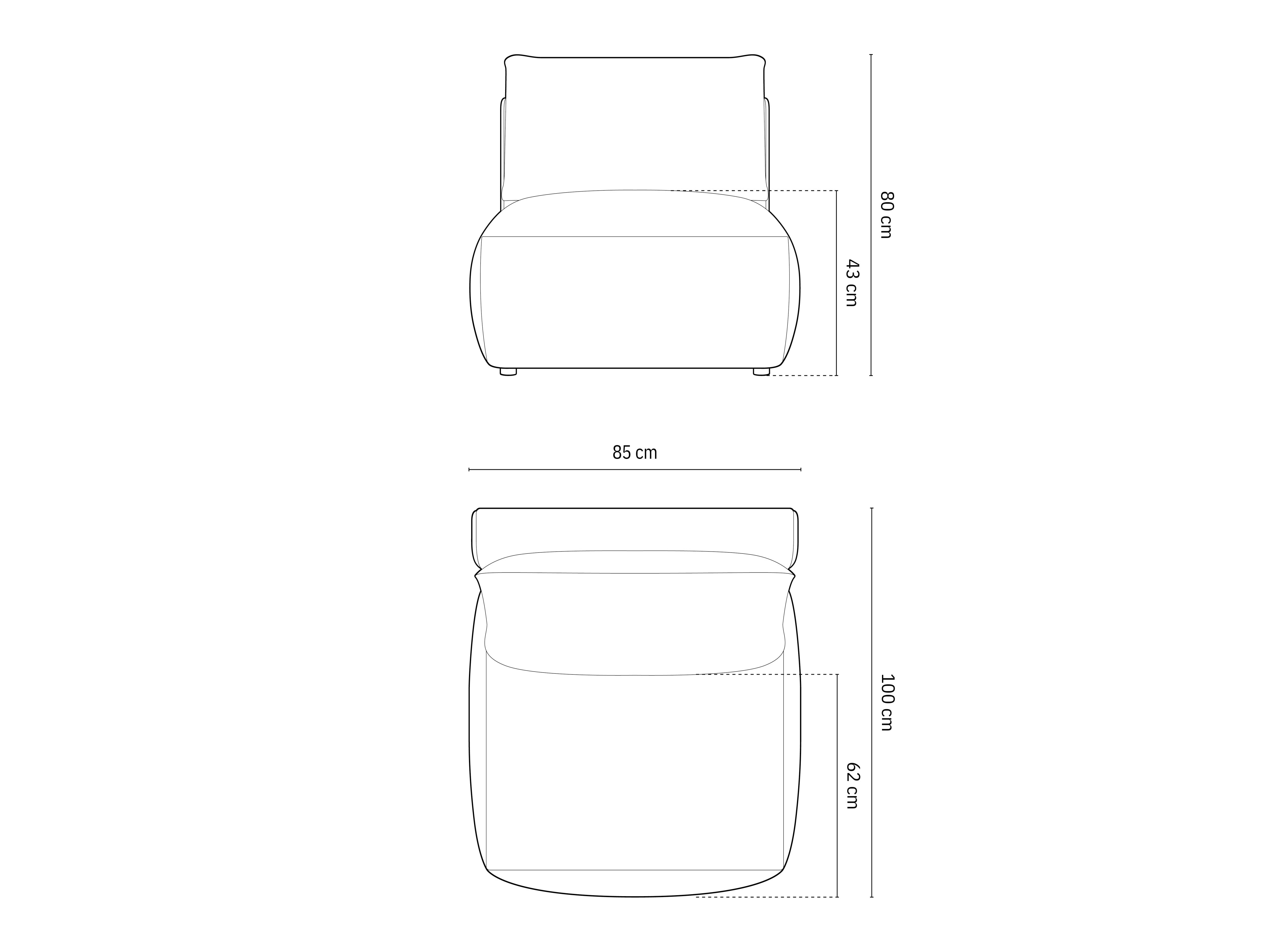 Modul Chris 85x100cm, Materijal: Baršun