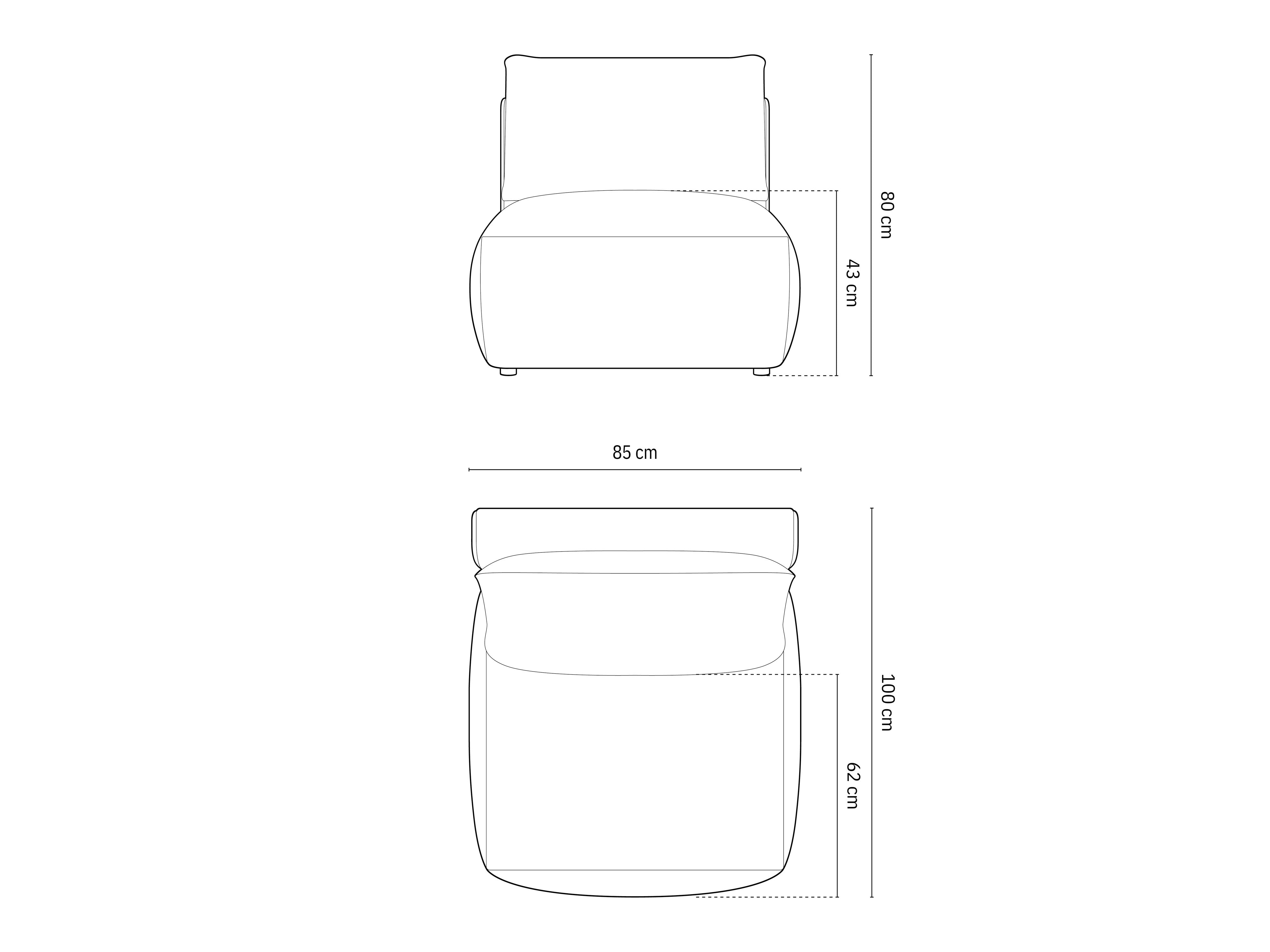 Modul Chris 85x100cm, Materijal: Strukturirana tkanina