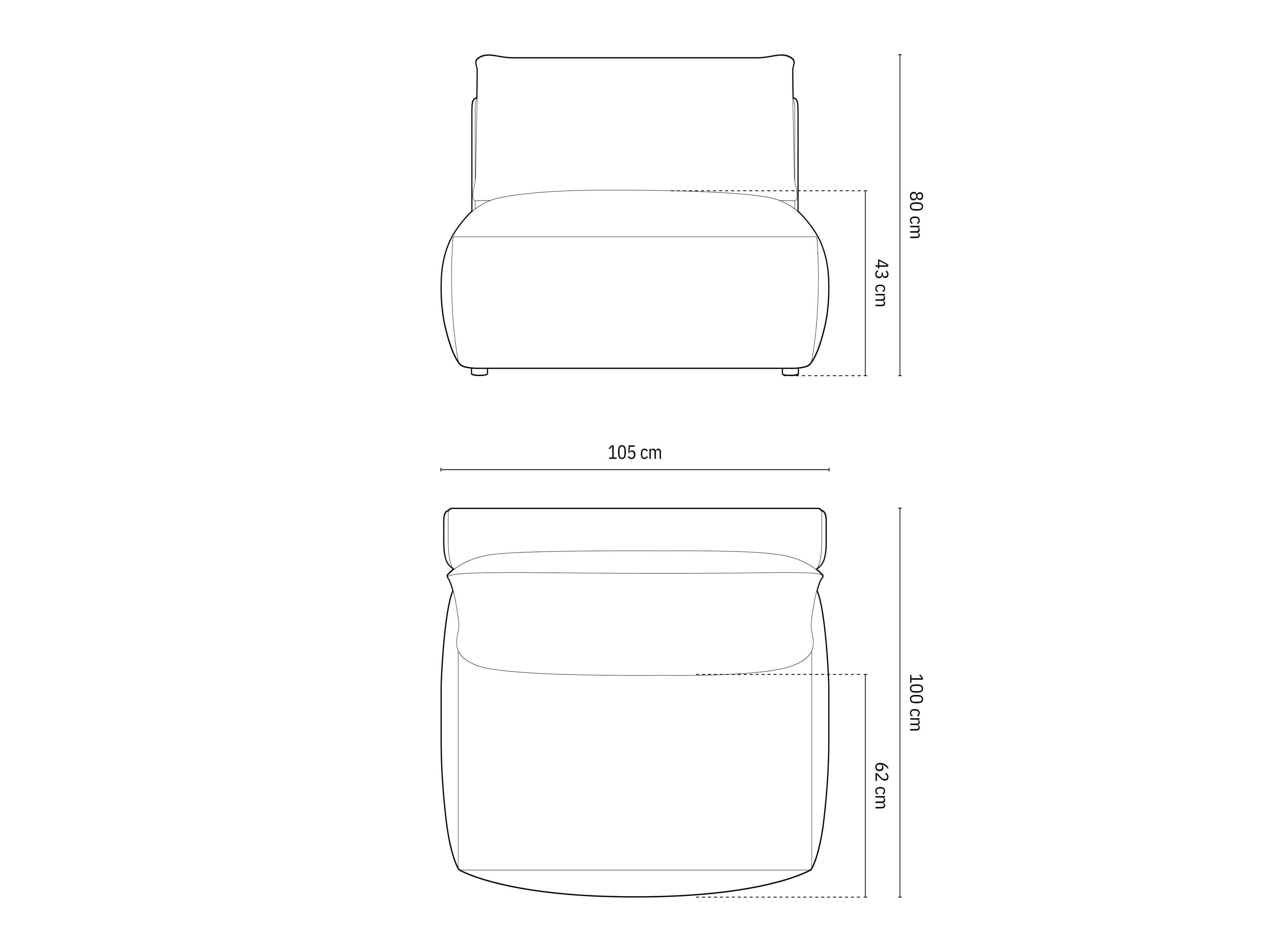 Modul Chris 105x100cm, Materijal: Strukturirana tkanina