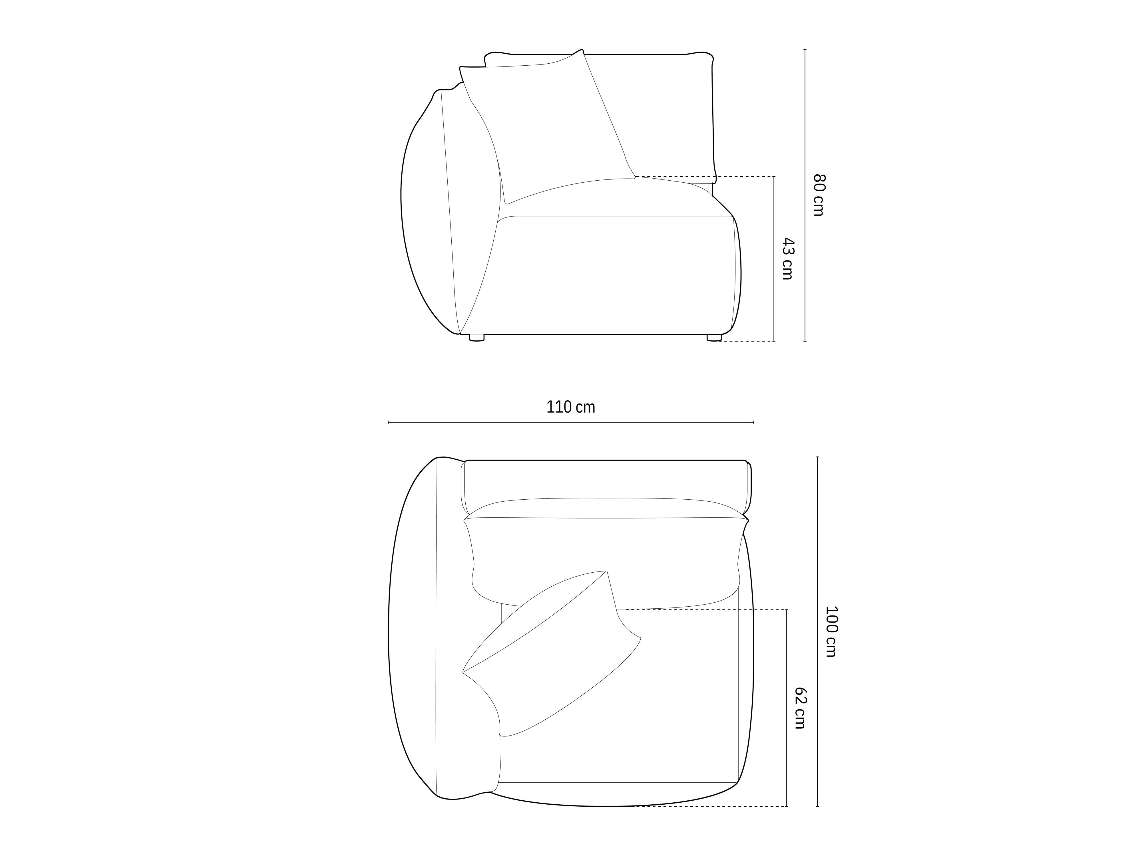 Modul Chris 110x100cm, Materijal: Strukturirana tkanina