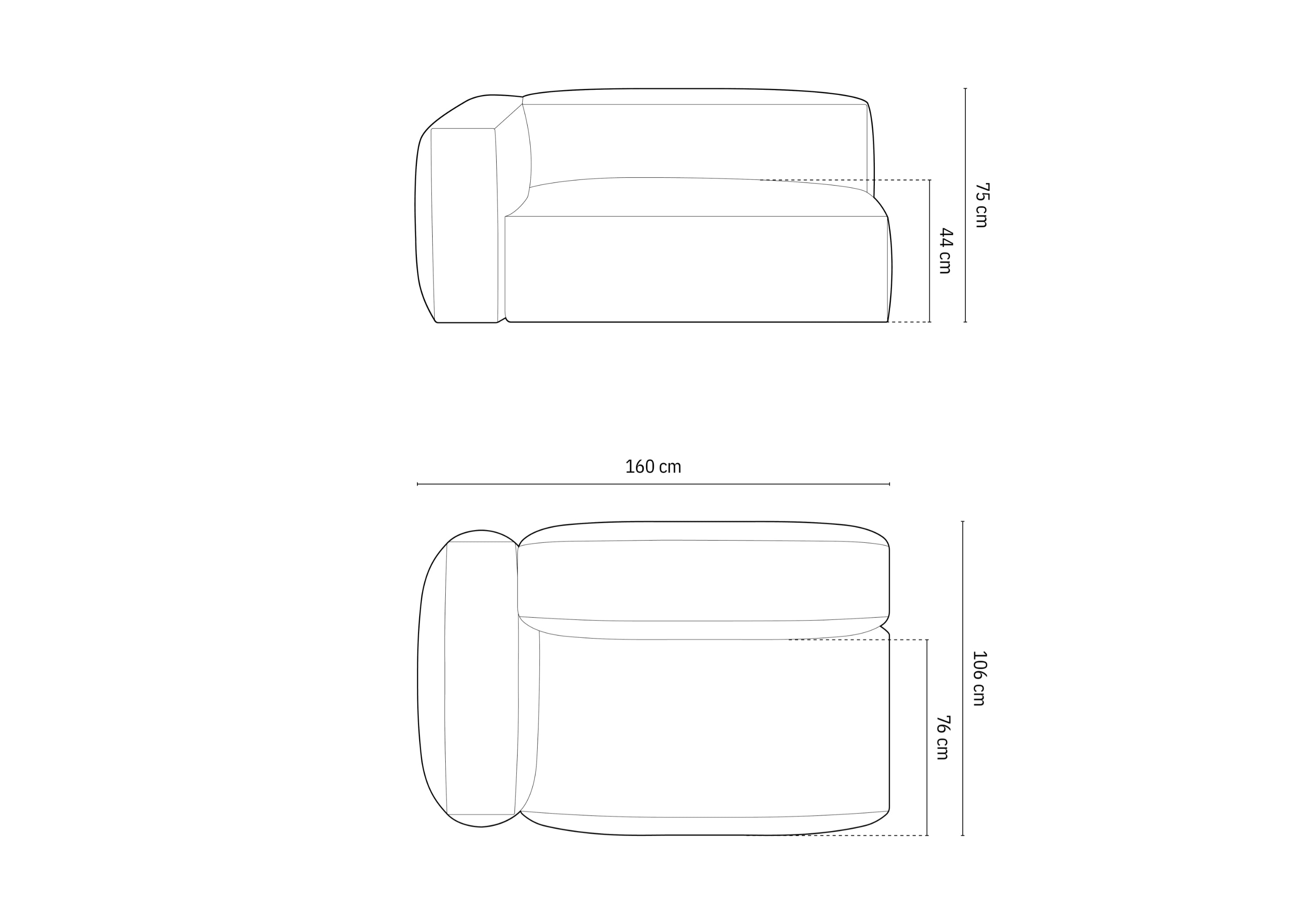 Modul Martina, 160x106cm, Materijal: Strukturirana tkanina