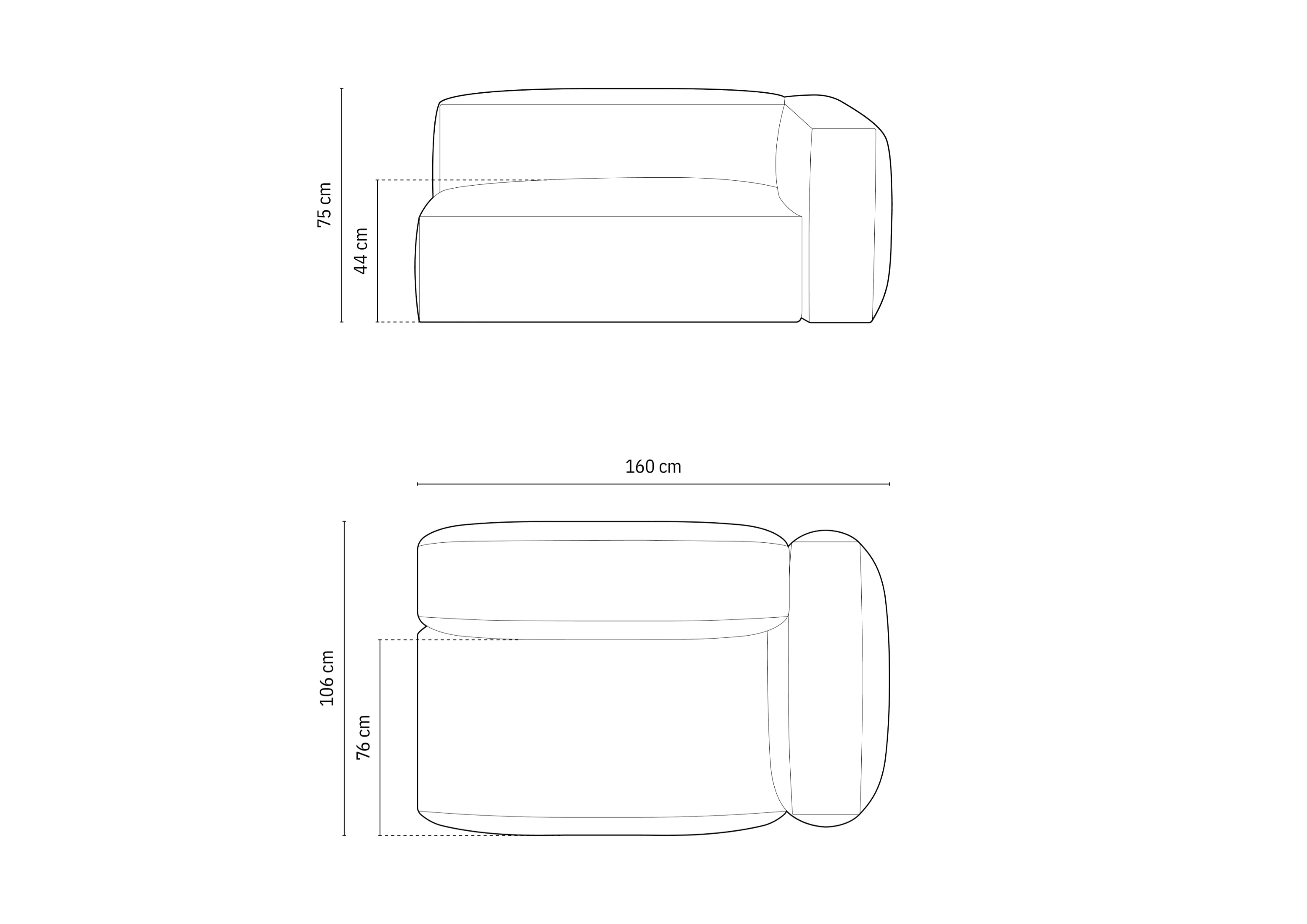 Modul Martina, 160x106cm, Materijal: Strukturirana tkanina