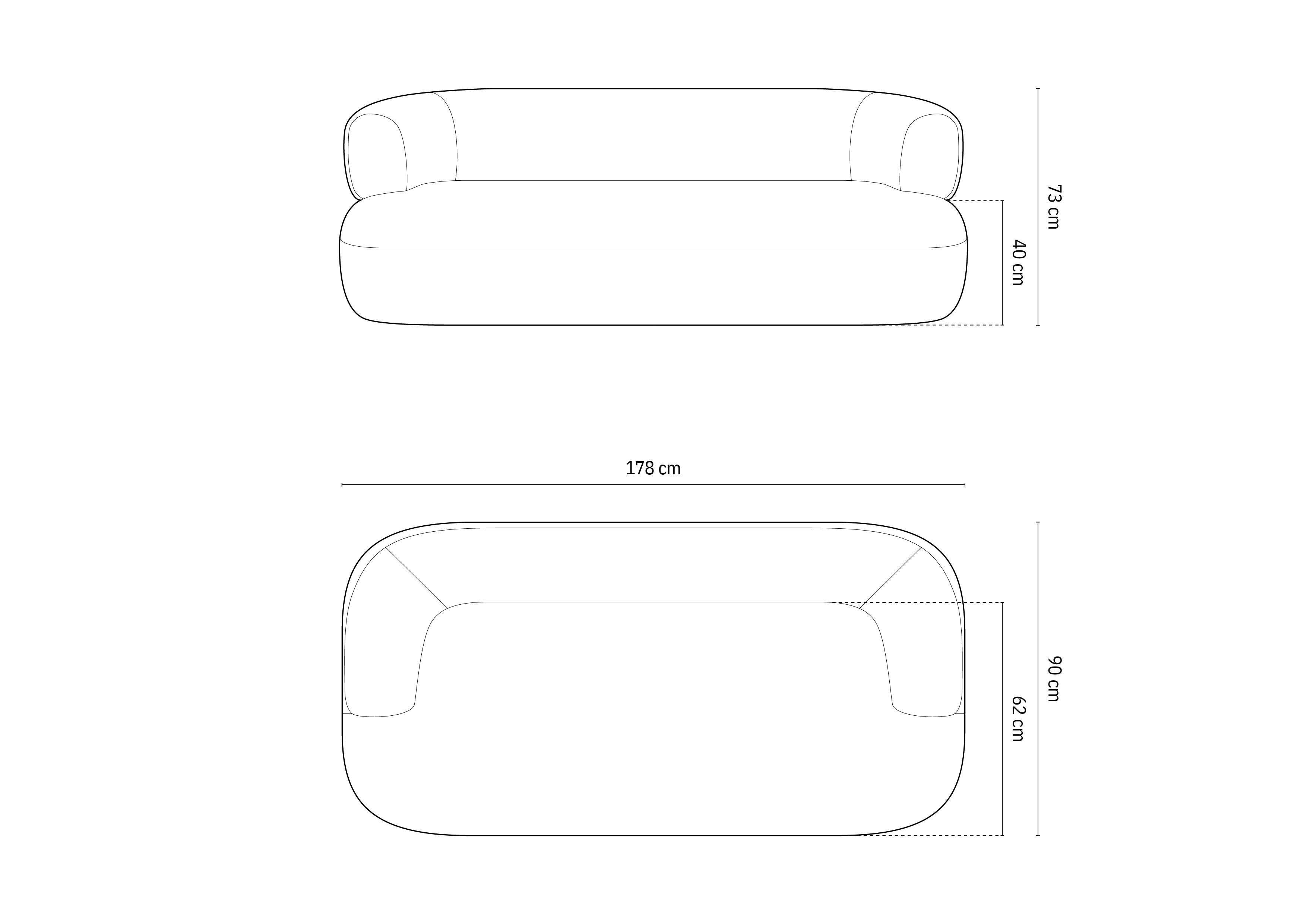 Sofa Jenny 178x90cm, Materijal: Chenille