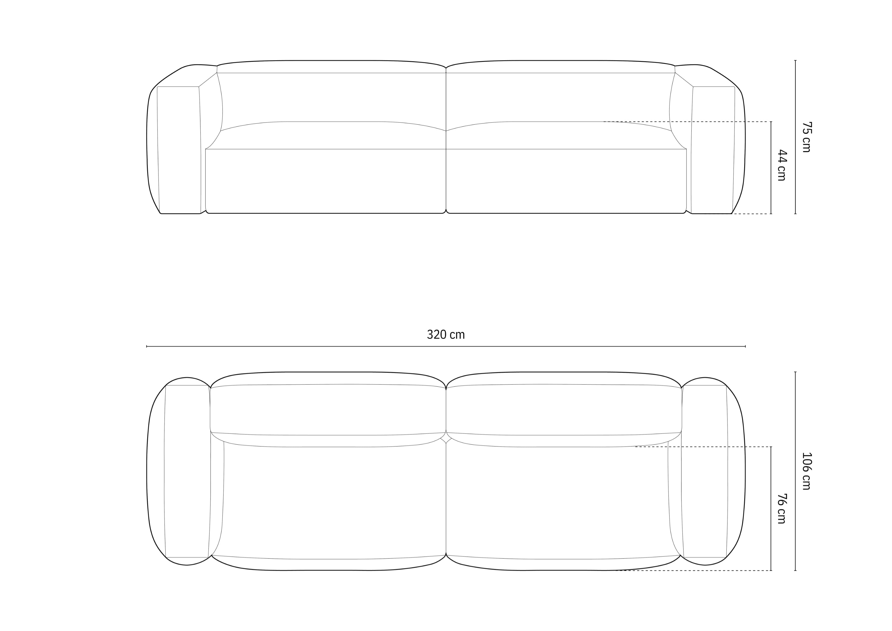 Sofa Martina, 320x106cm, Materijal: Baršun