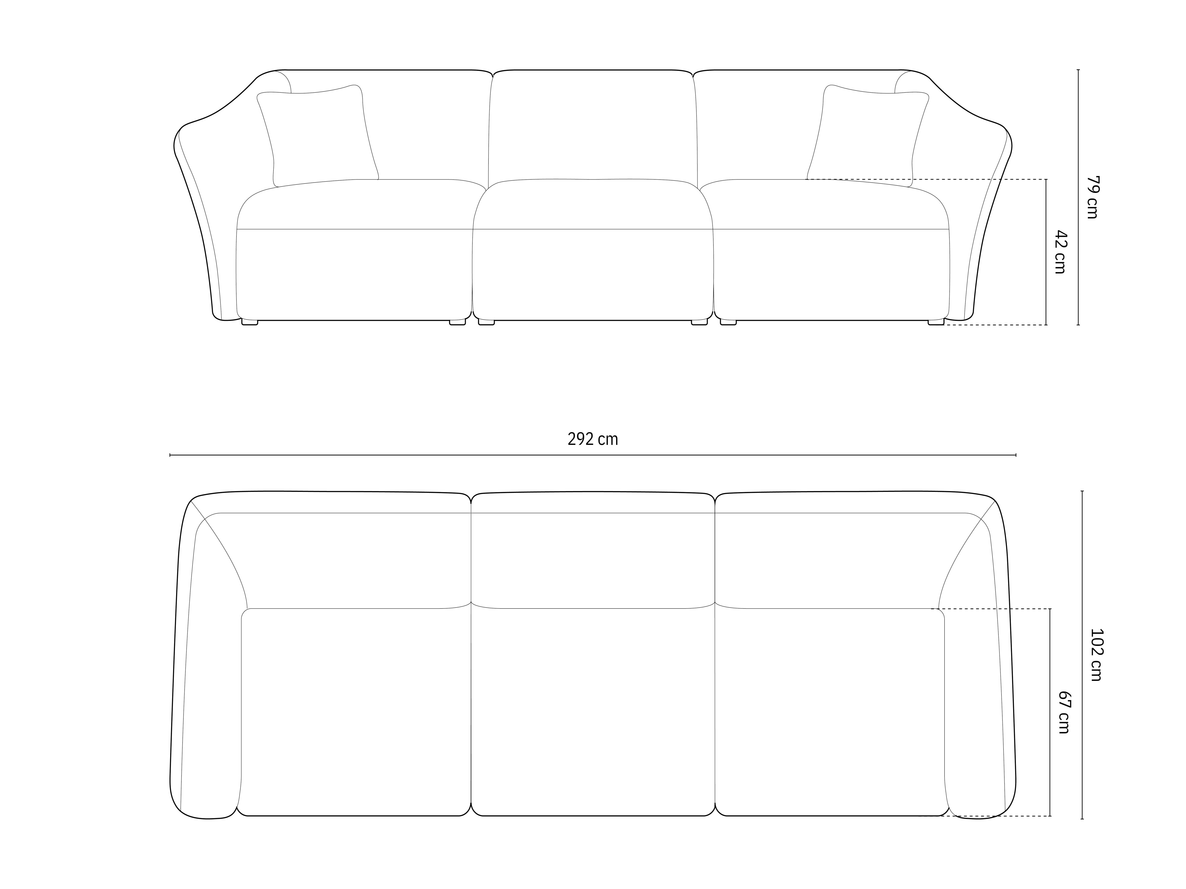 Sofa Hailey 292x102cm, Materijal: Boucle