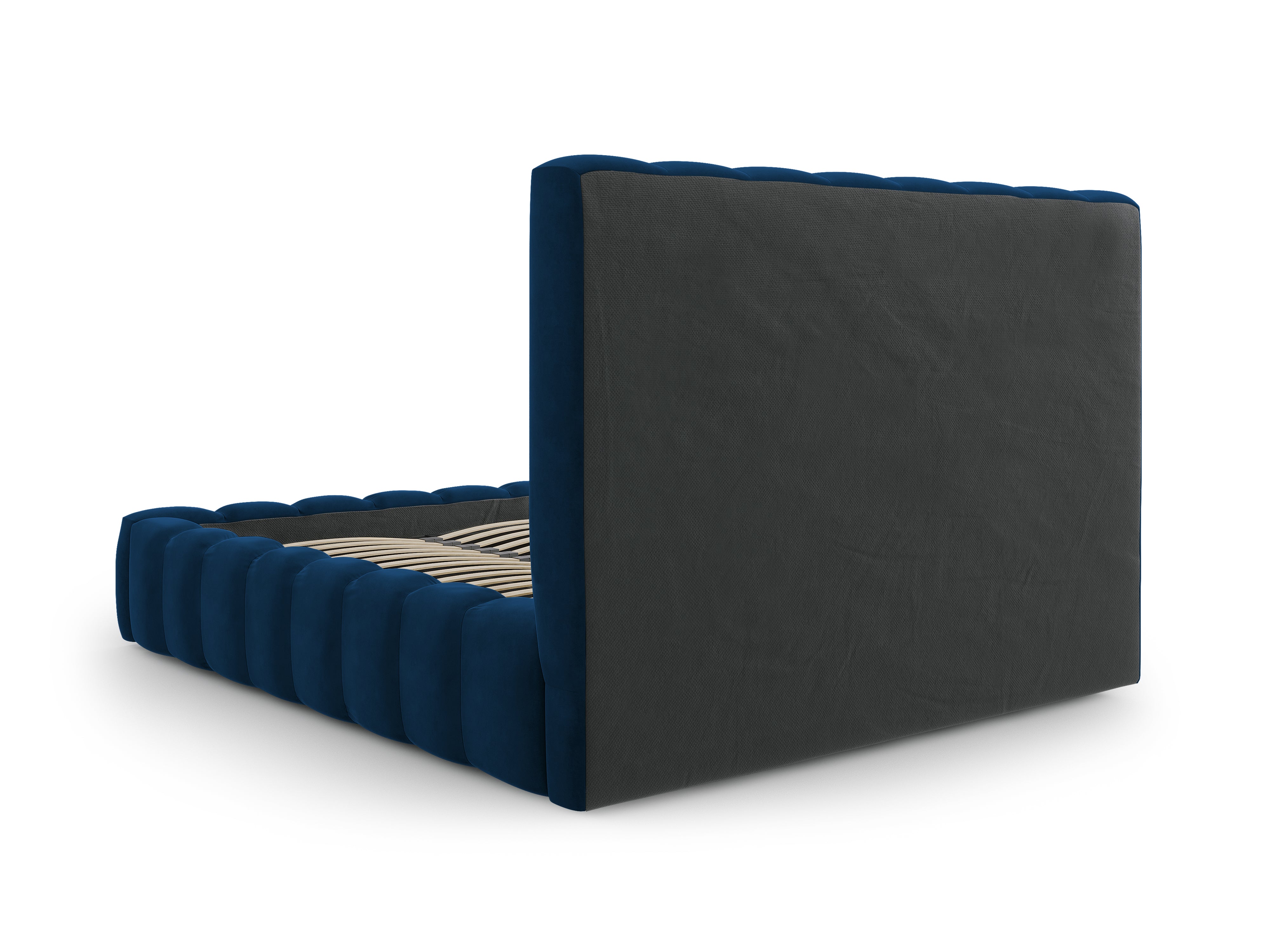 Kelp okvir kreveta s uzglavljem i spremnikom za odlaganje, Materijal: Baršun