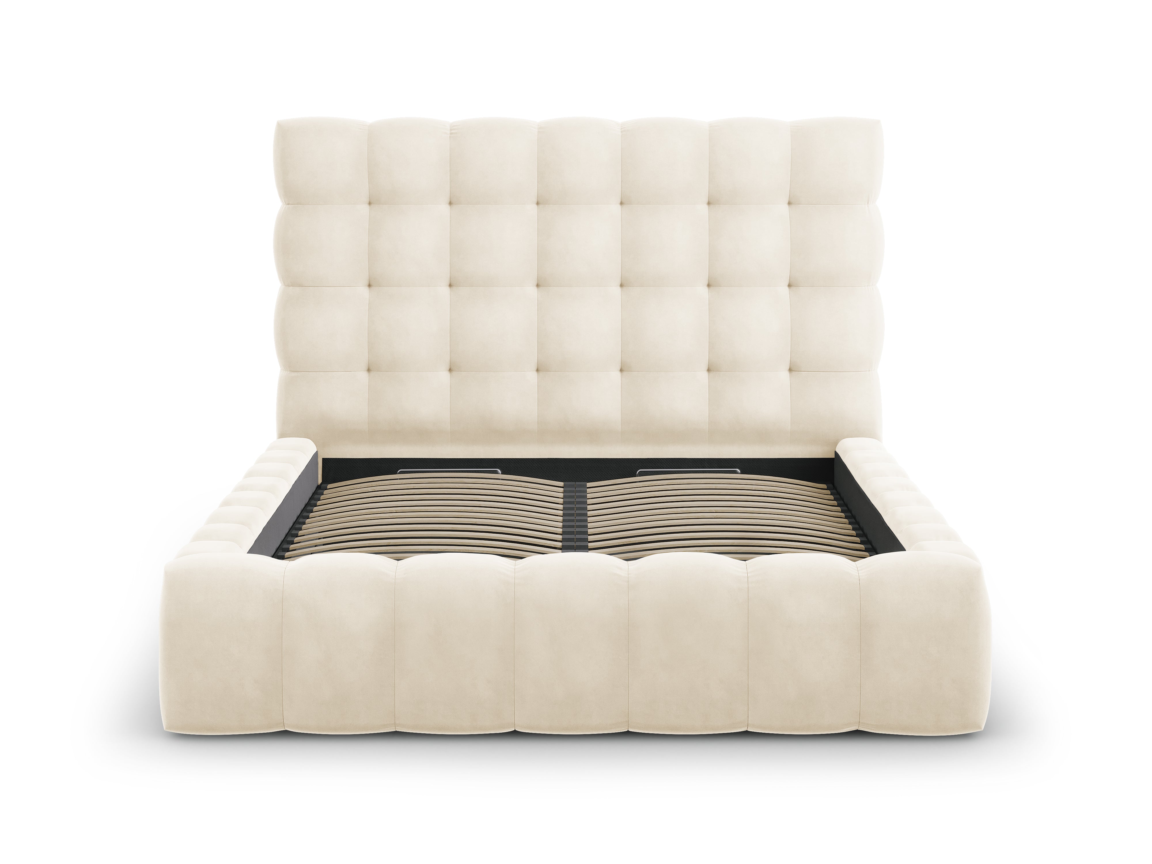 Mamaia okvir kreveta s uzglavljem i sandukom za odlaganje, Materijal: Baršun