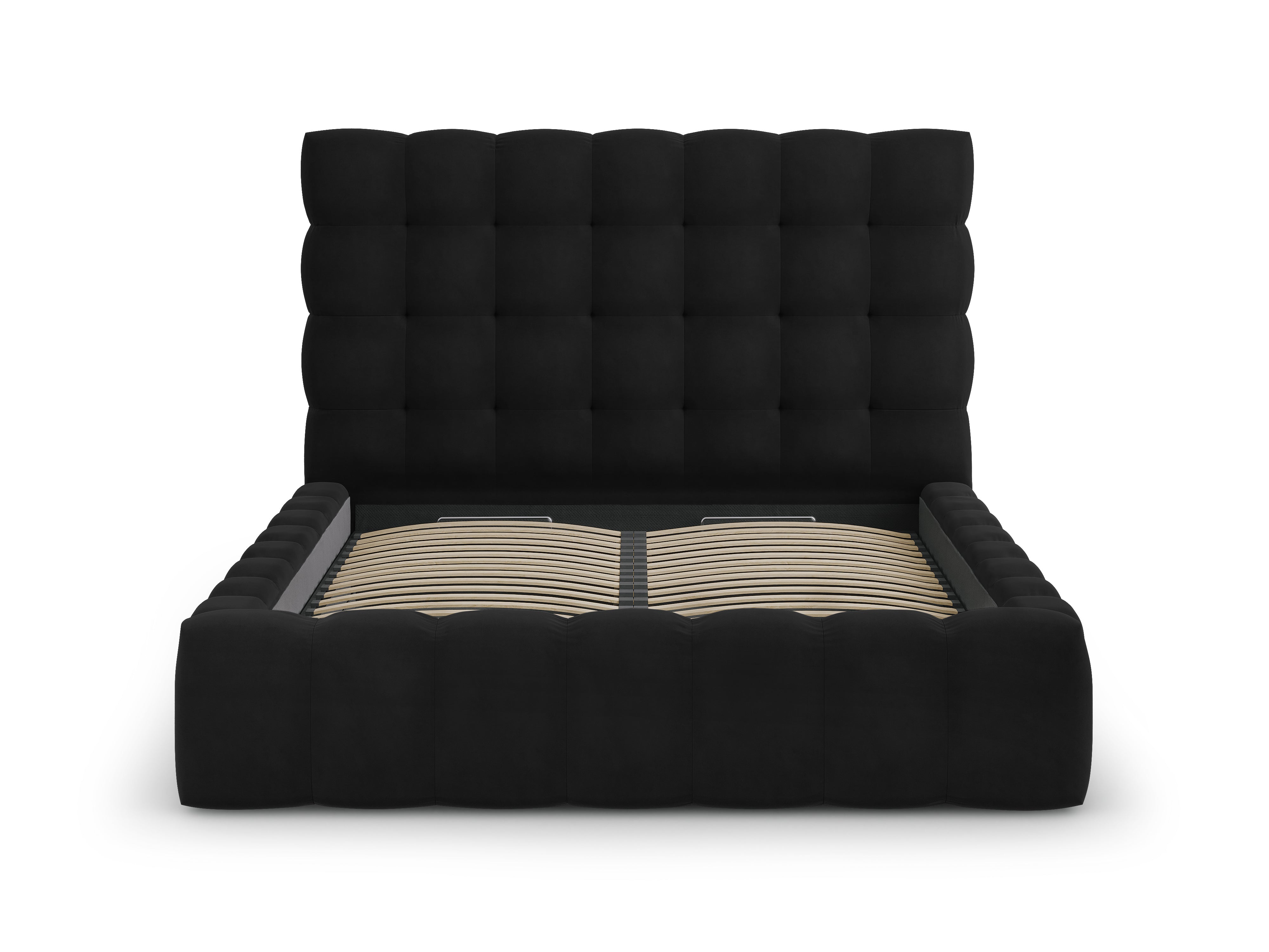 Mamaia okvir kreveta s uzglavljem i sandukom za odlaganje, Materijal: Baršun