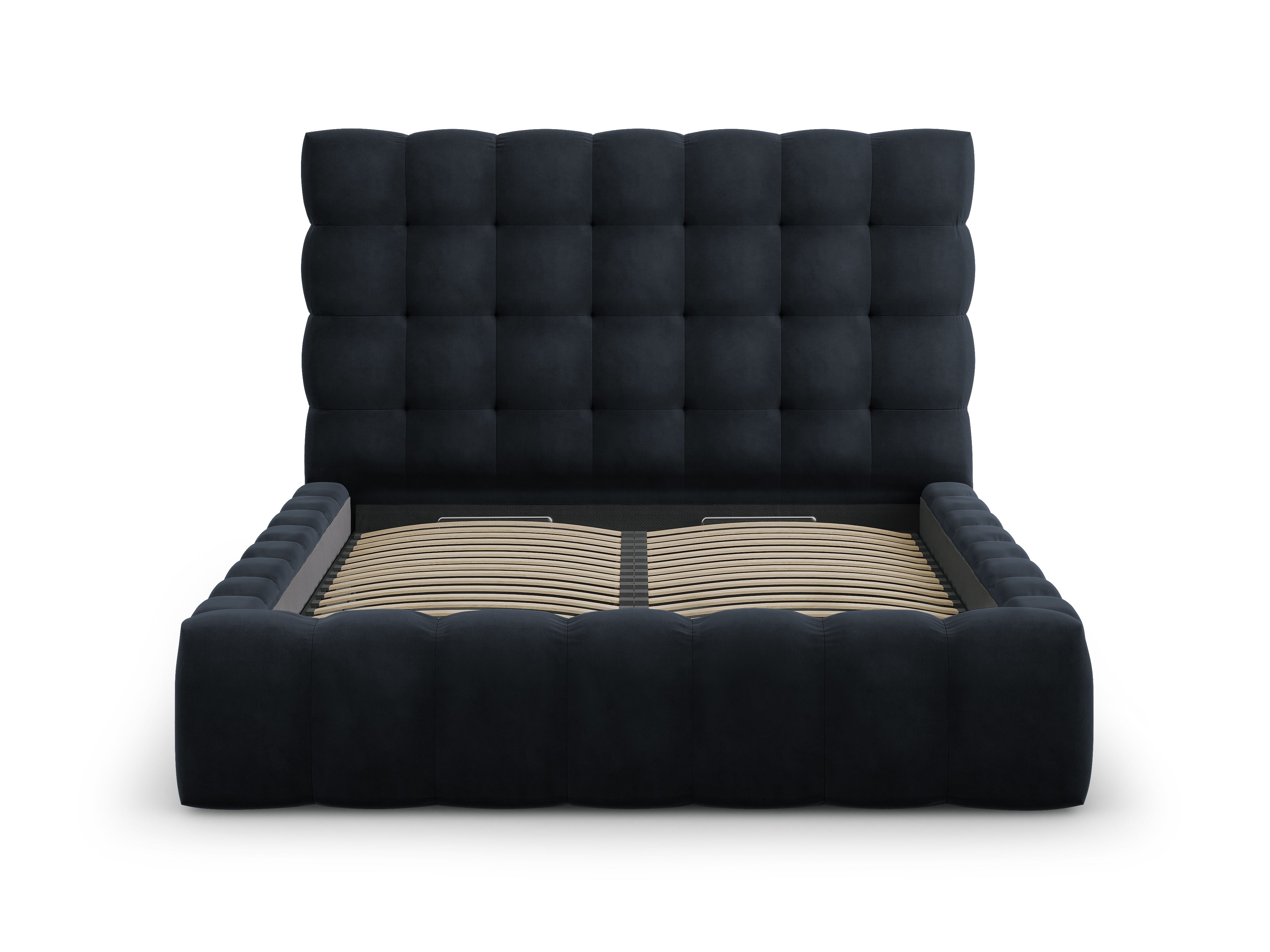 Mamaia okvir kreveta s uzglavljem i sandukom za odlaganje, Materijal: Baršun