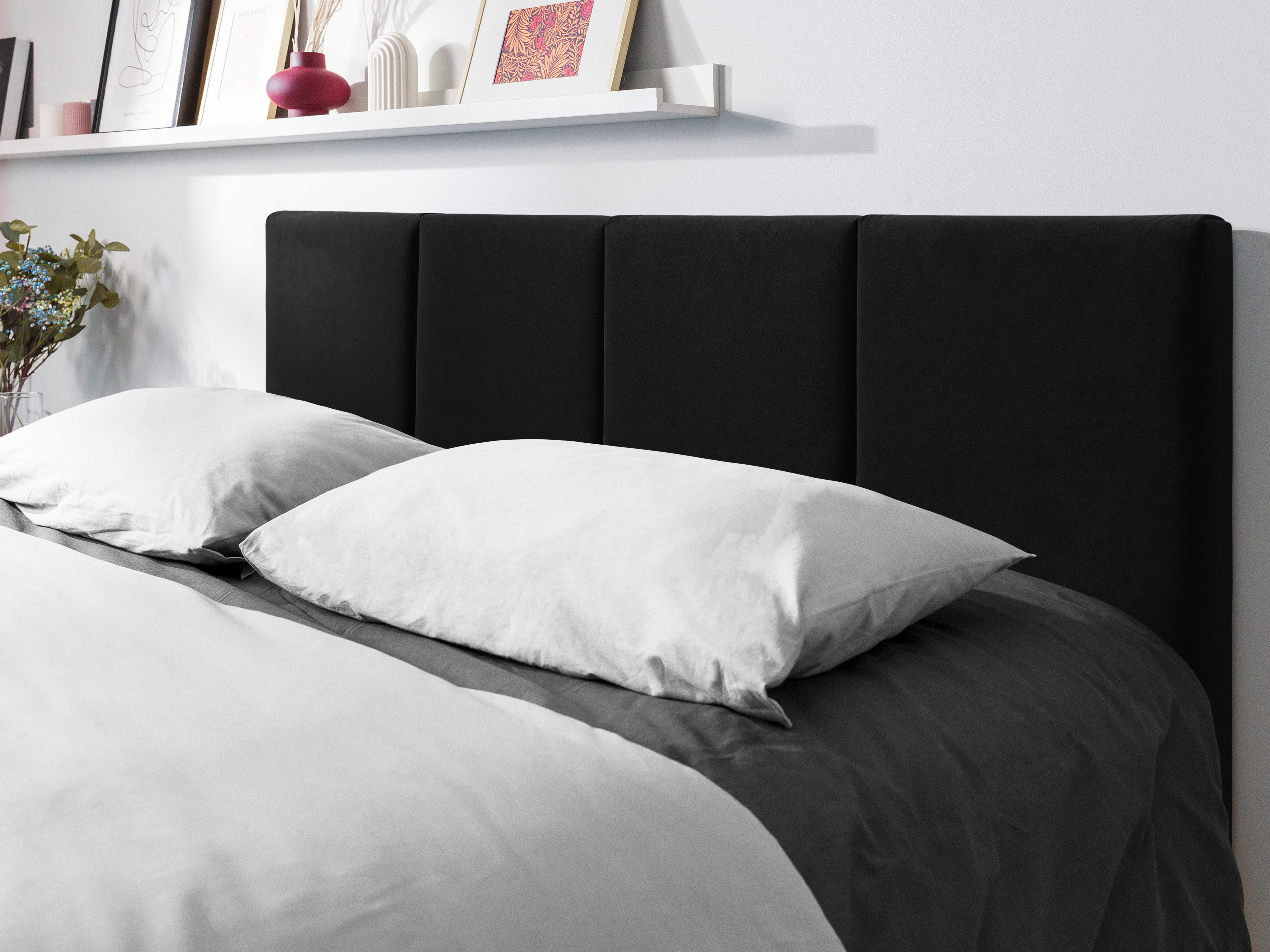 Pyla okvir kreveta s uzglavljem i spremnikom za odlaganje, Materijal: Baršun