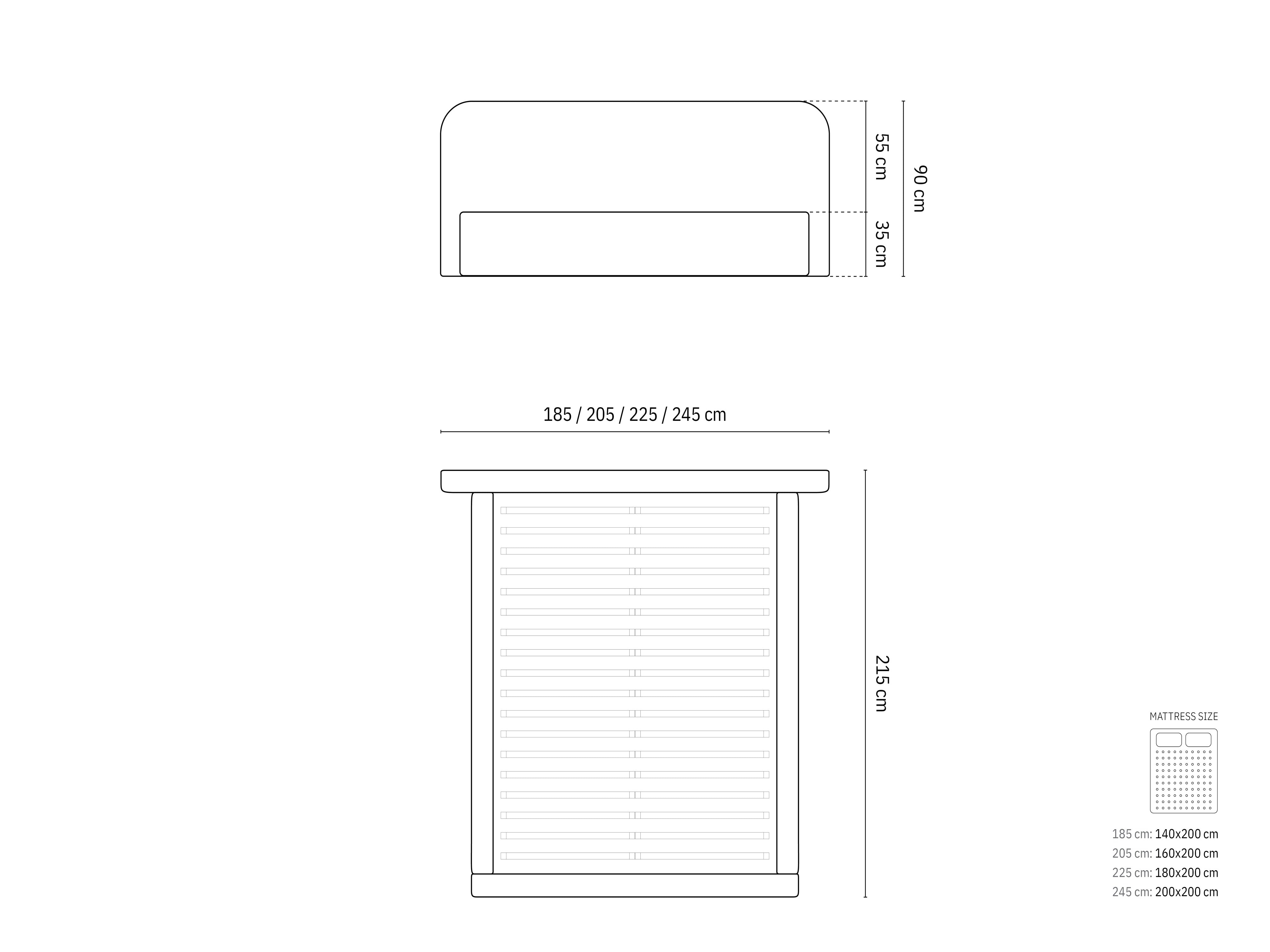 Krevet Elizabeth, Materijal: Baršun