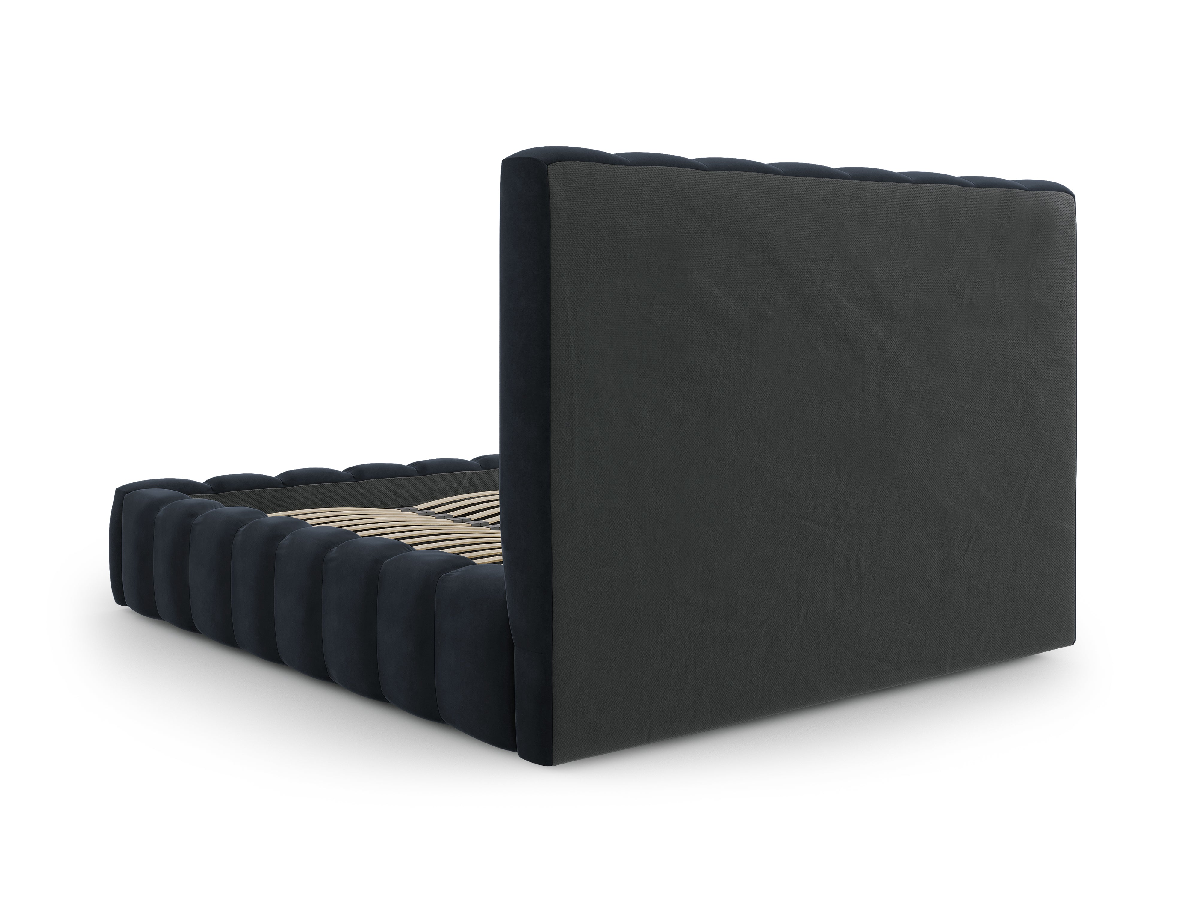 Kelp okvir kreveta s uzglavljem i spremnikom za odlaganje, Materijal: Baršun