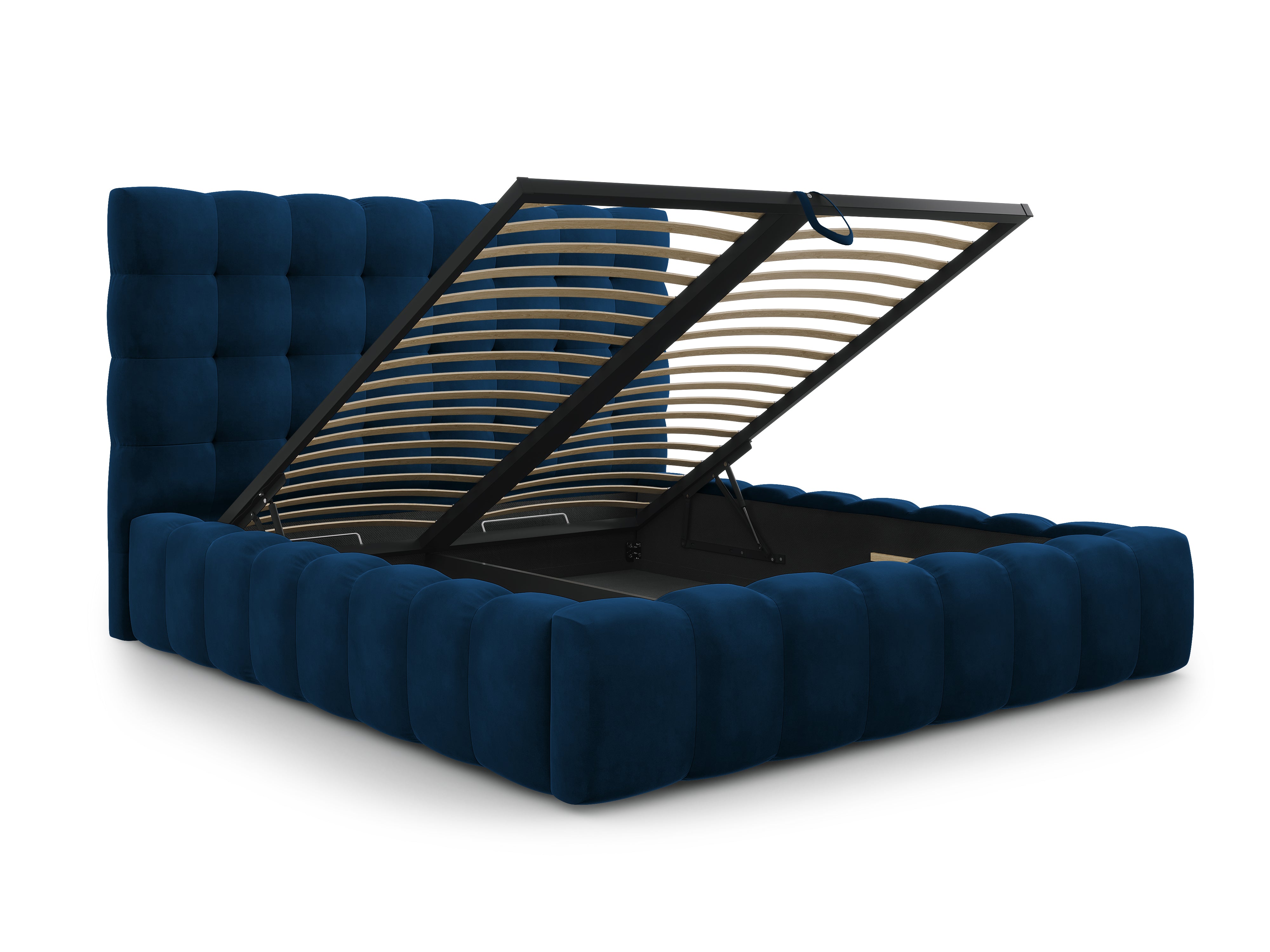 Mamaia okvir kreveta s uzglavljem i sandukom za odlaganje, Materijal: Baršun