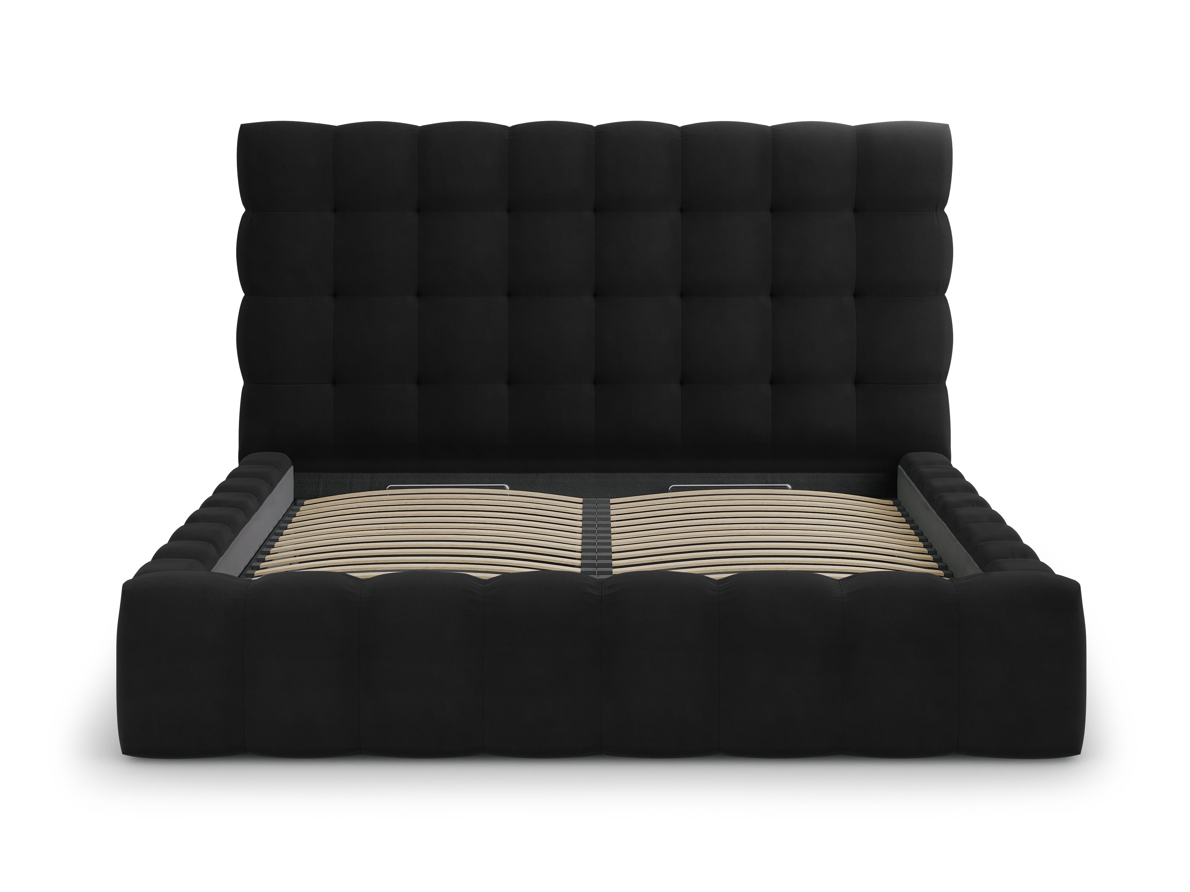 Mamaia okvir kreveta s uzglavljem i sandukom za odlaganje, Materijal: Baršun