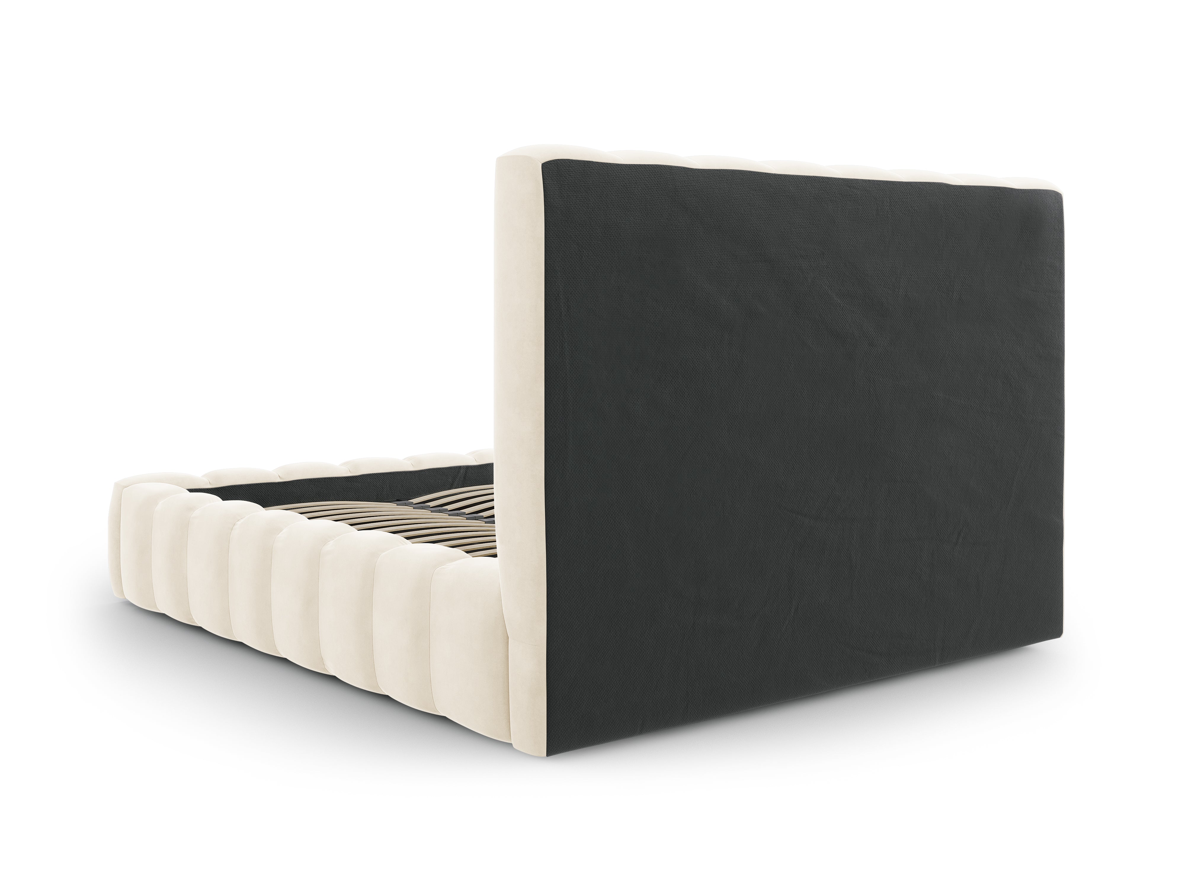 Kelp okvir kreveta s uzglavljem i spremnikom za odlaganje, Materijal: Baršun