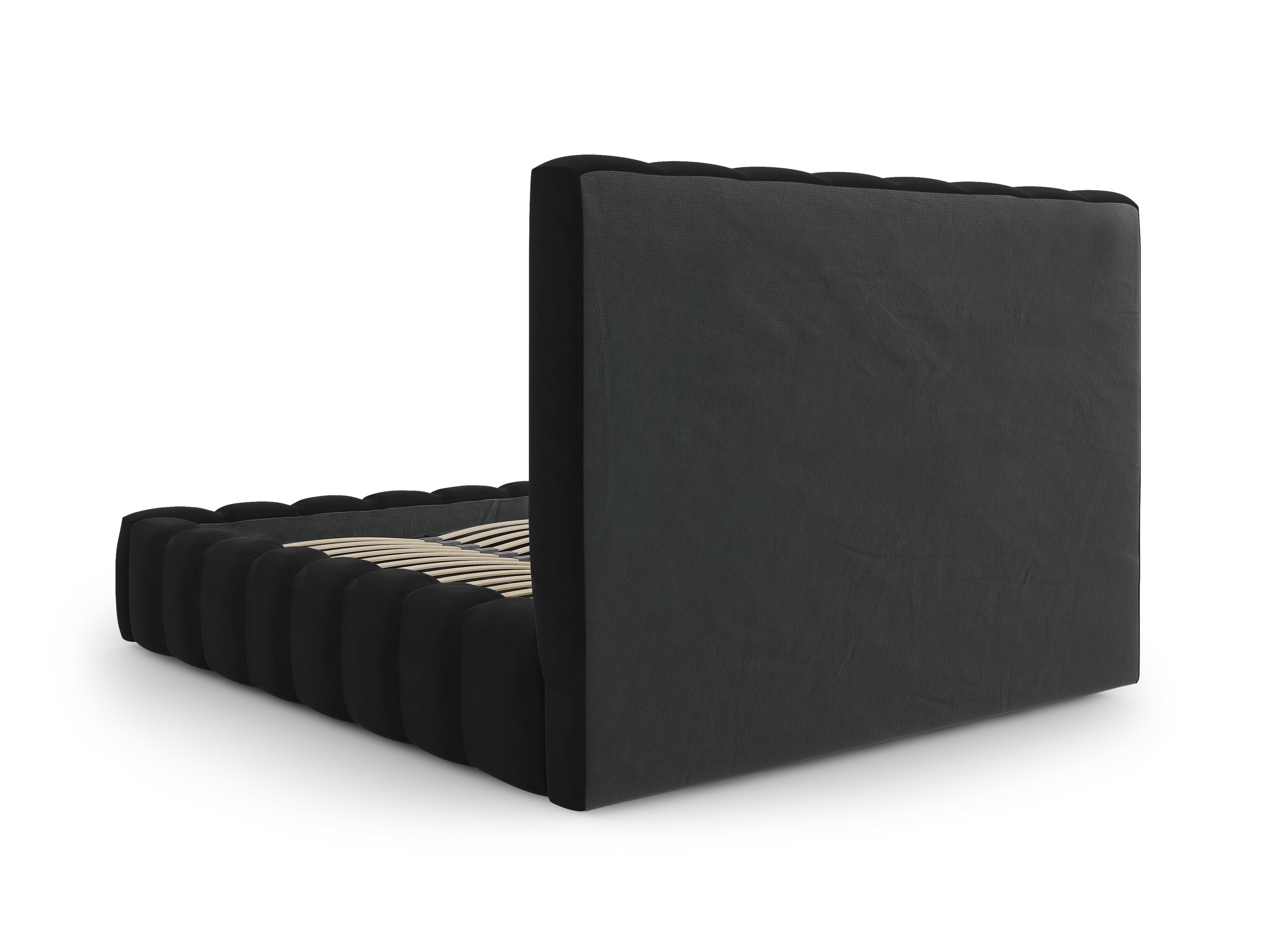 Kelp okvir kreveta s uzglavljem i spremnikom za odlaganje, Materijal: Baršun