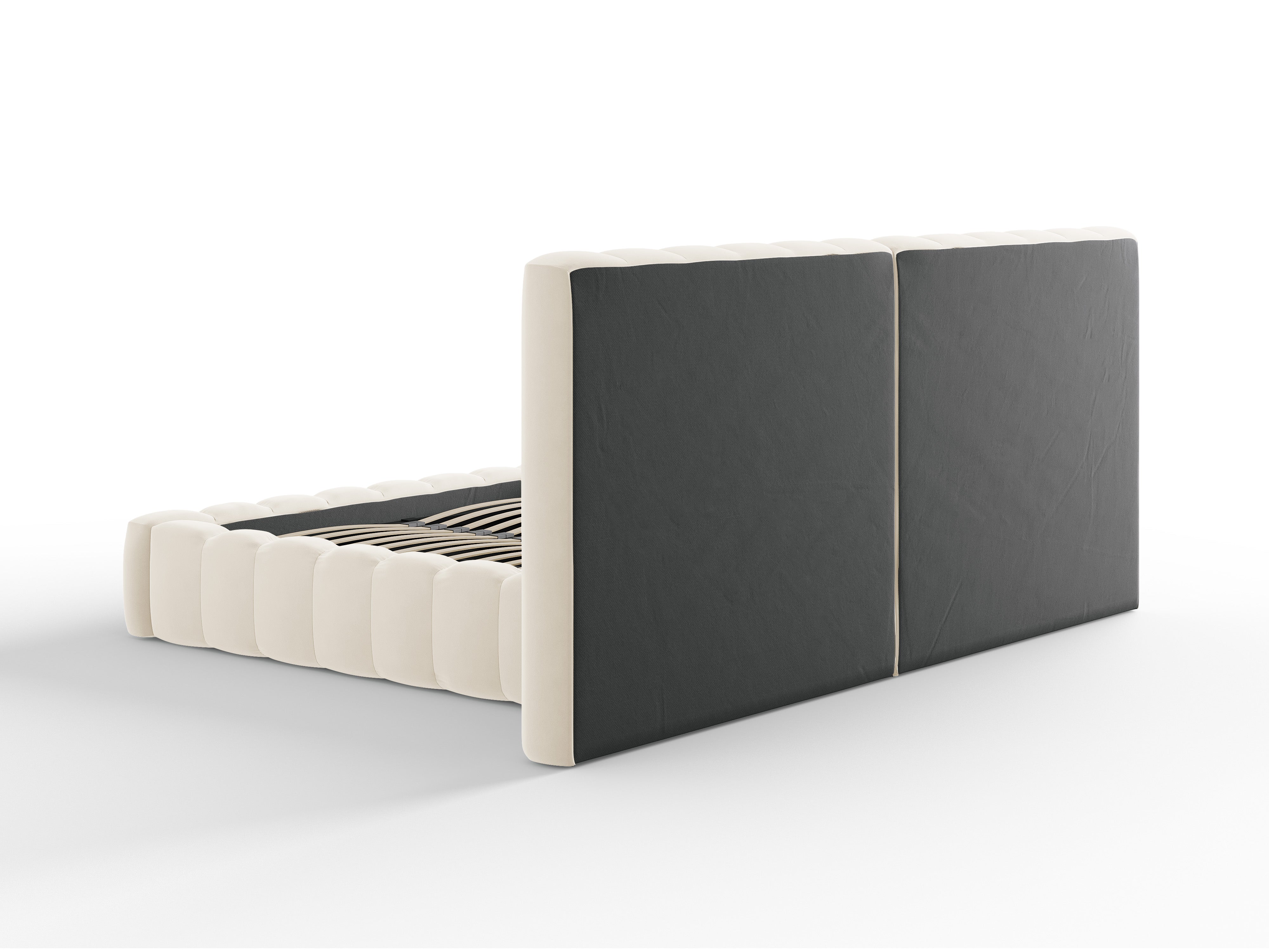 Kelp krevet s duplim uzglavljem i spremnikom za odlaganje, Materijal: Baršun