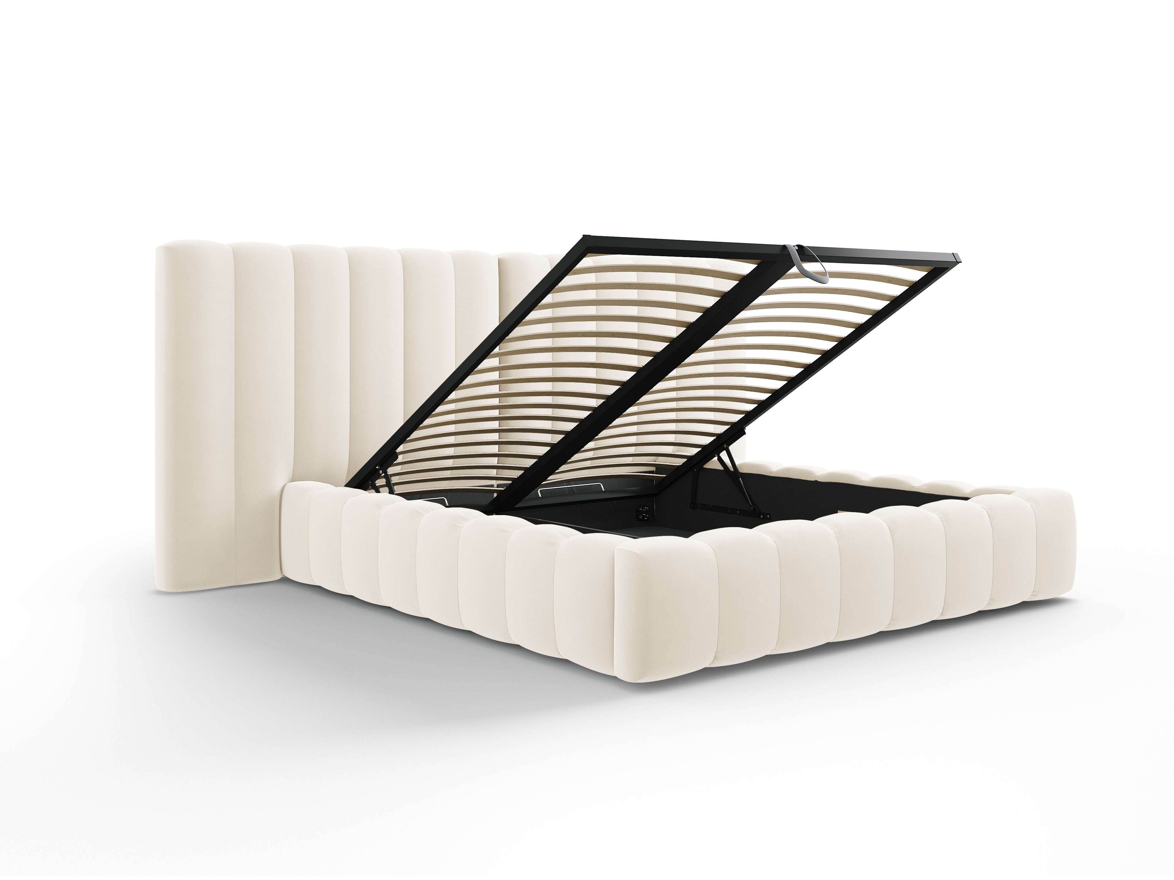 Kelp krevet s duplim uzglavljem i spremnikom za odlaganje, Materijal: Baršun