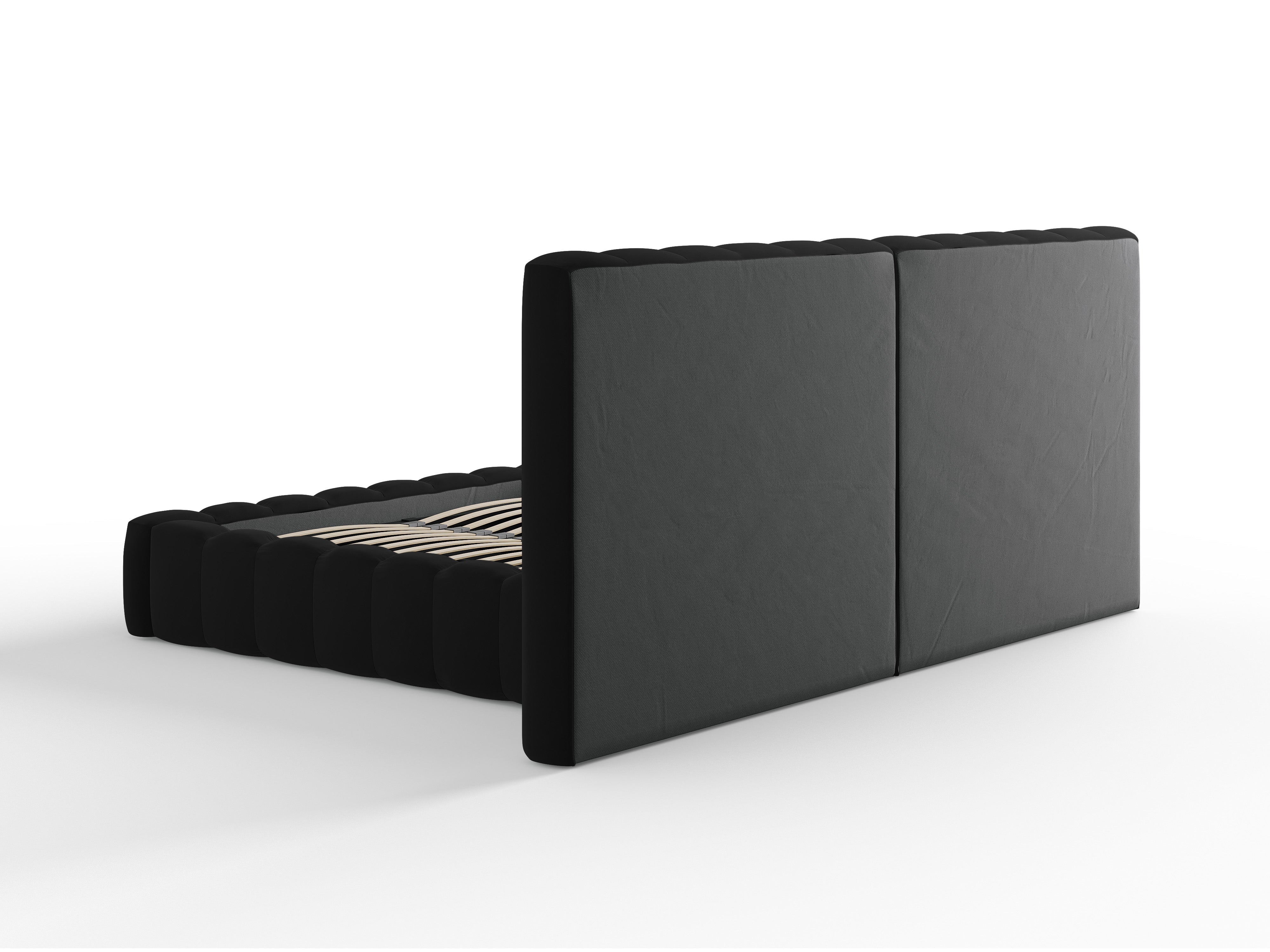 Kelp krevet s duplim uzglavljem i spremnikom za odlaganje, Materijal: Baršun