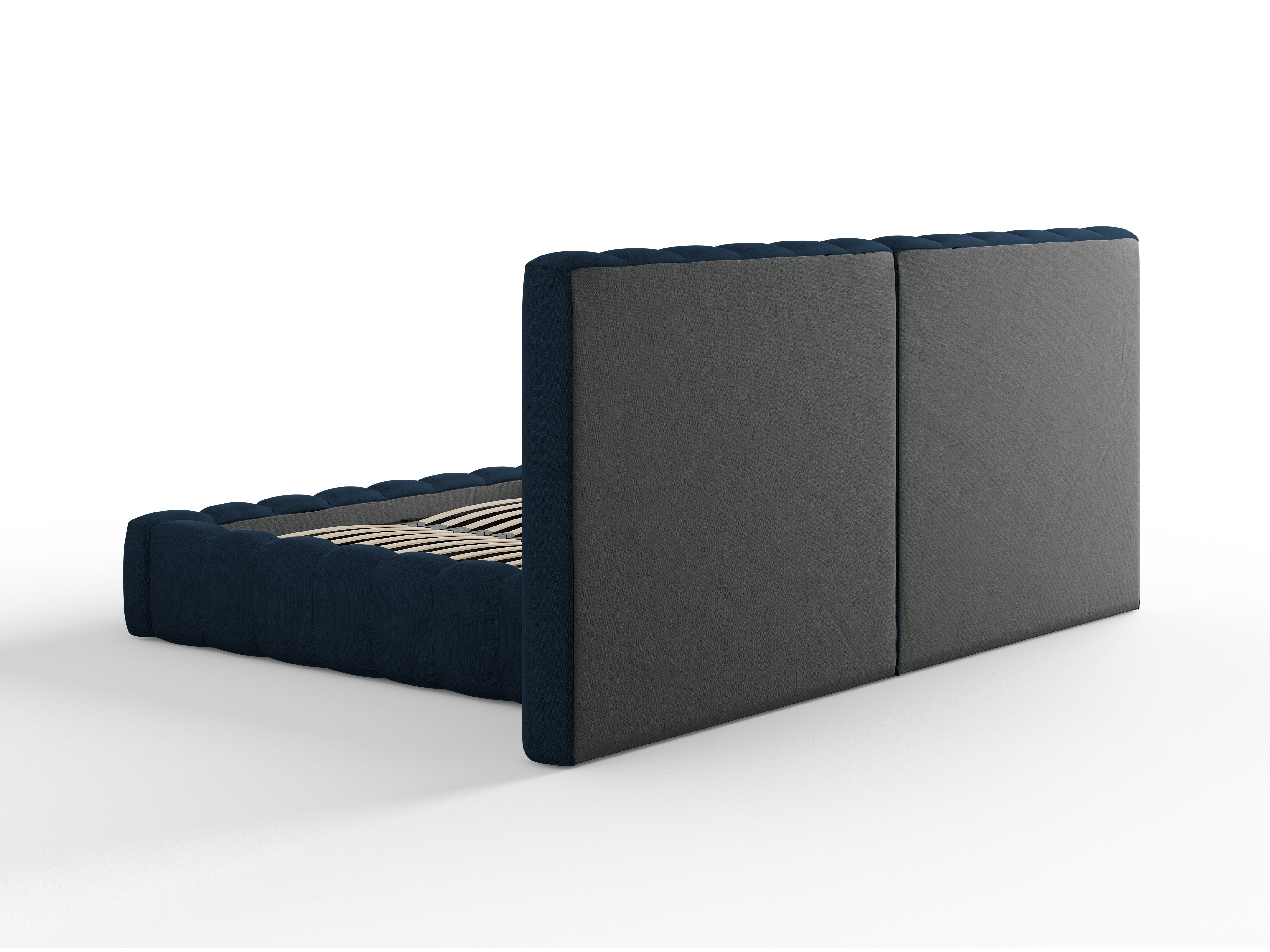 Kelp krevet s duplim uzglavljem i spremnikom za odlaganje, Materijal: Strukturirana tkanina