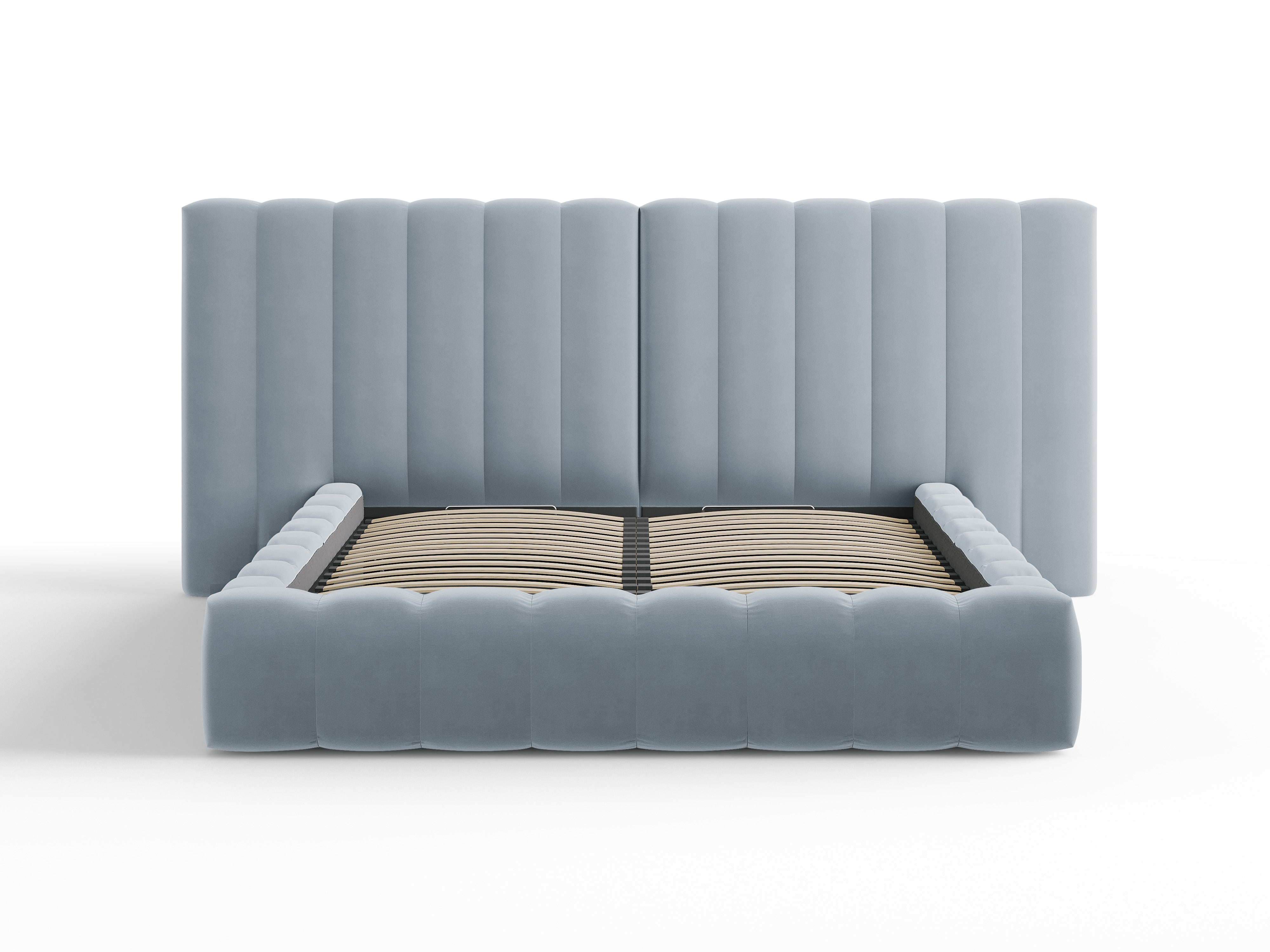 Kelp krevet s duplim uzglavljem i spremnikom za odlaganje, Materijal: Baršun