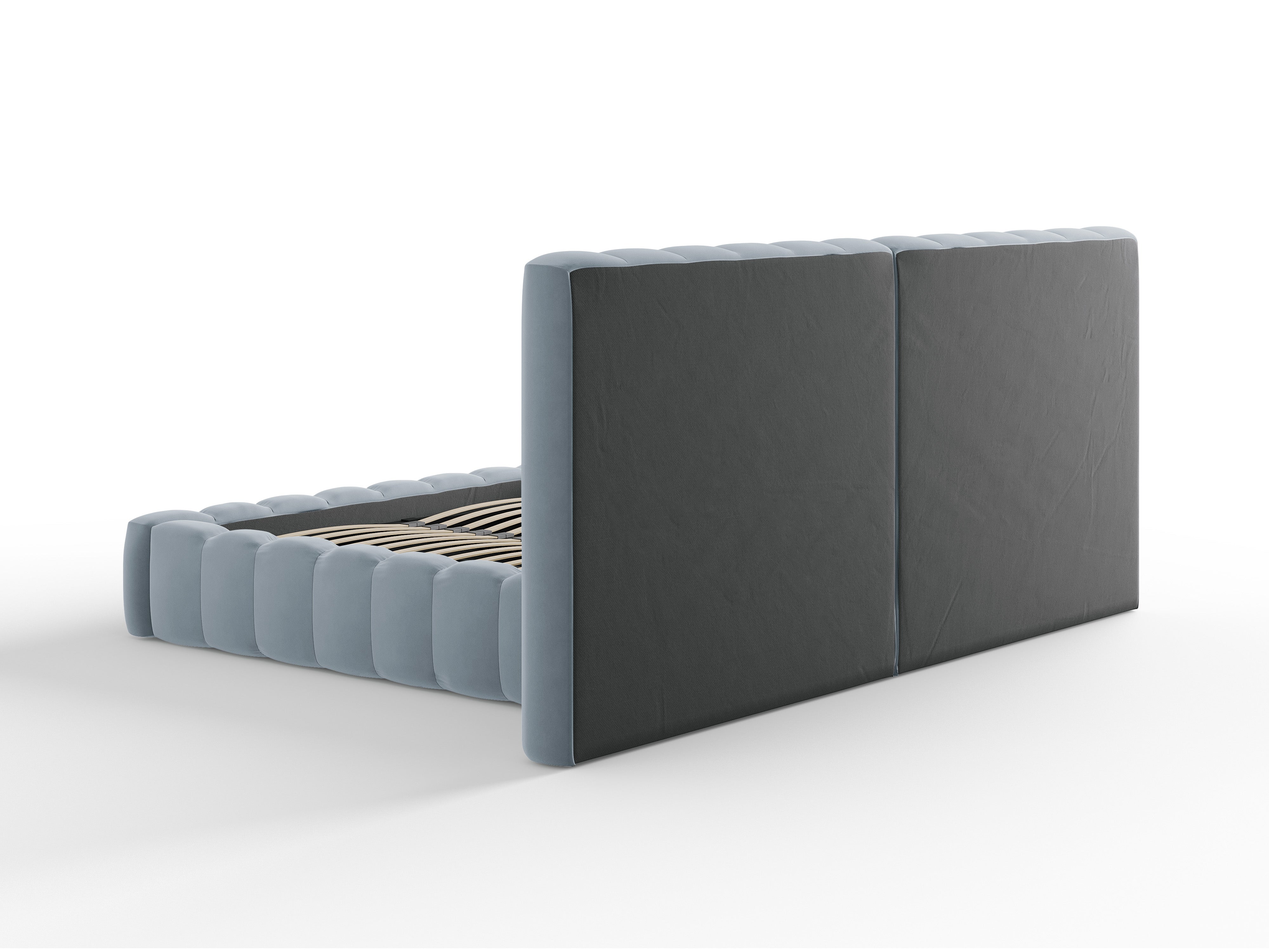 Kelp krevet s duplim uzglavljem i spremnikom za odlaganje, Materijal: Baršun