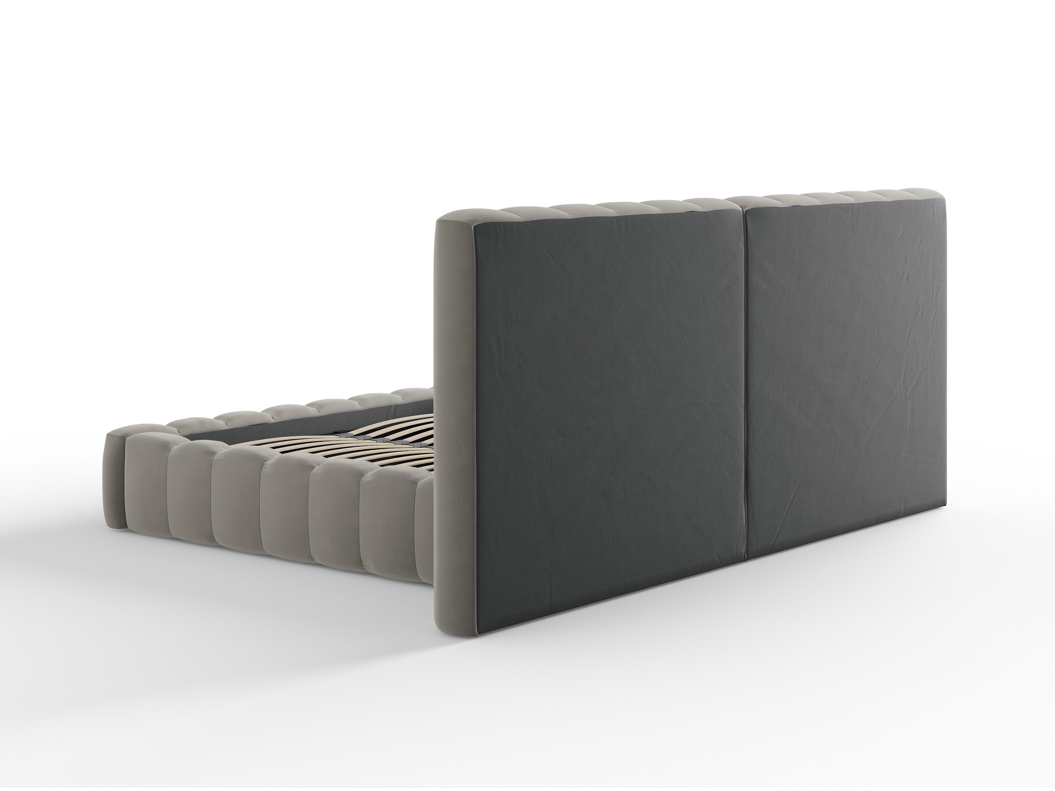 Kelp krevet s duplim uzglavljem i spremnikom za odlaganje, Materijal: Baršun