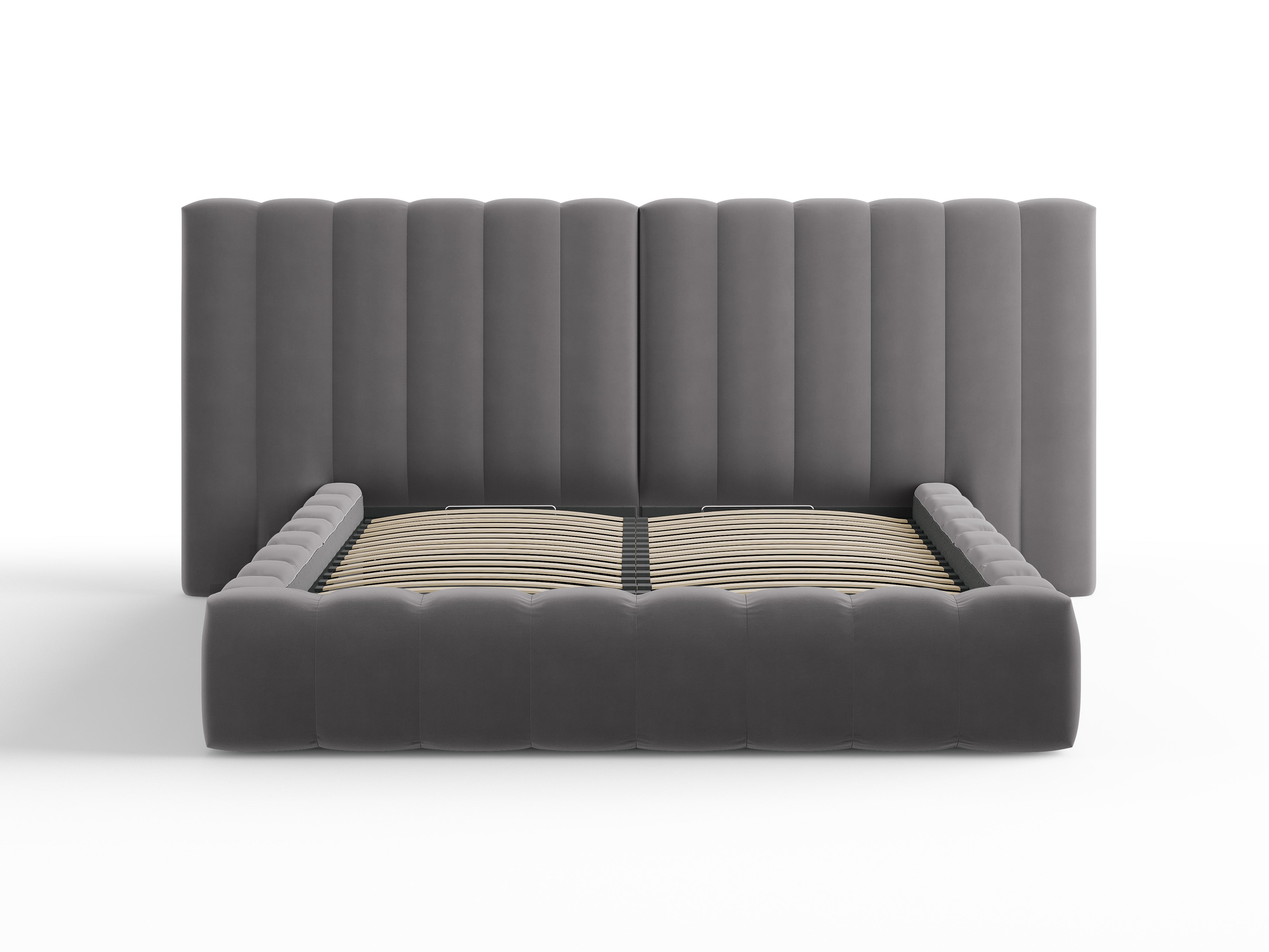 Kelp krevet s duplim uzglavljem i spremnikom za odlaganje, Materijal: Baršun