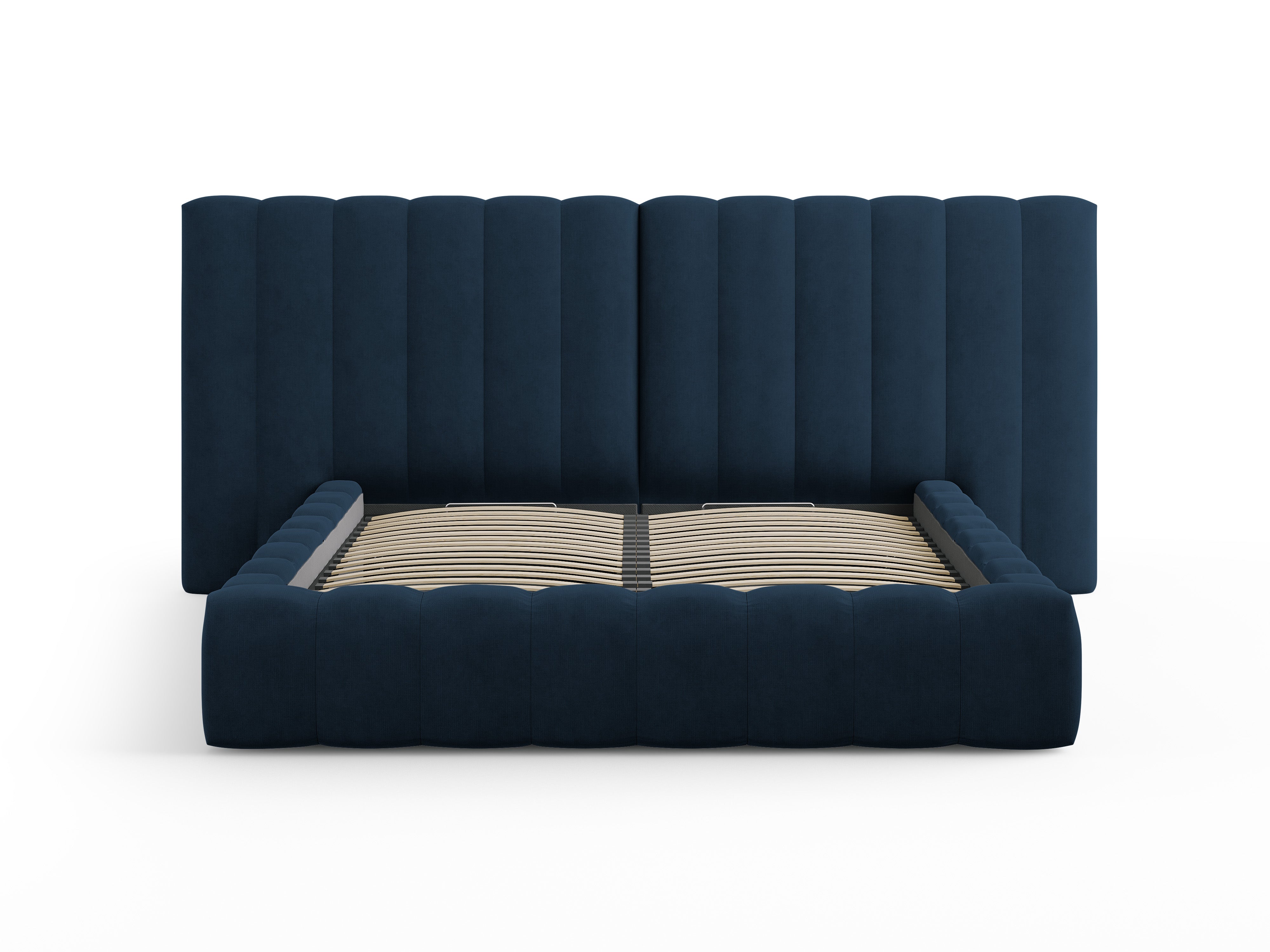 Kelp krevet s duplim uzglavljem i spremnikom za odlaganje, Materijal: Strukturirana tkanina