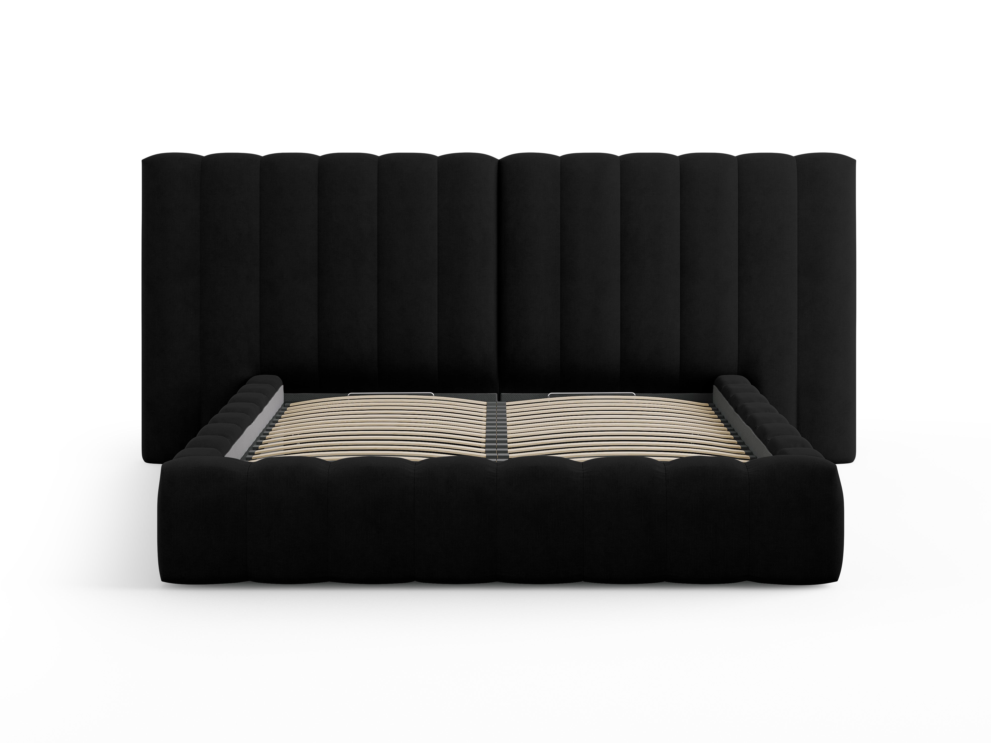 Kelp krevet s duplim uzglavljem i spremnikom za odlaganje, Materijal: Strukturirana tkanina