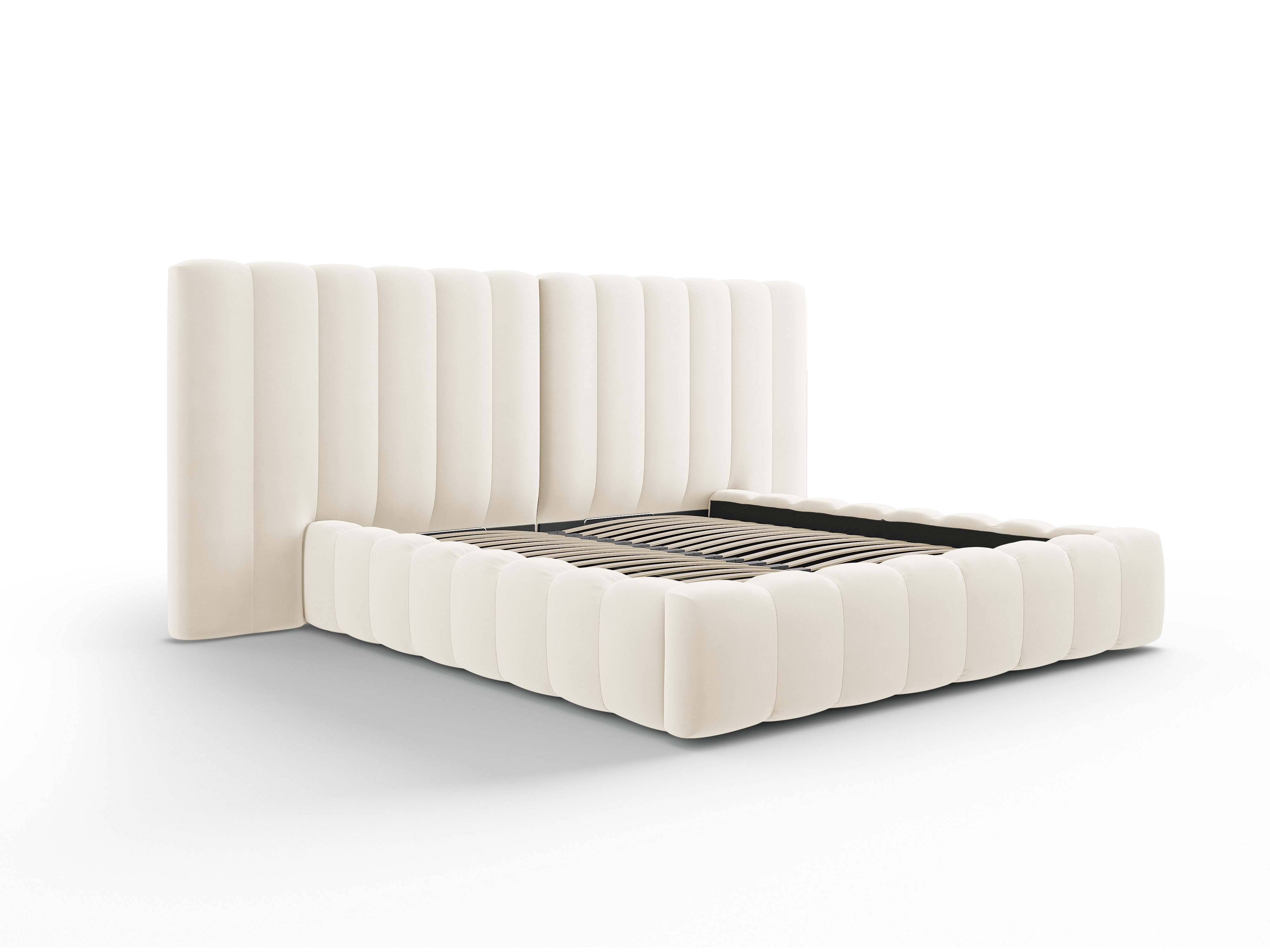 Kelp krevet s duplim uzglavljem i spremnikom za odlaganje, Materijal: Baršun