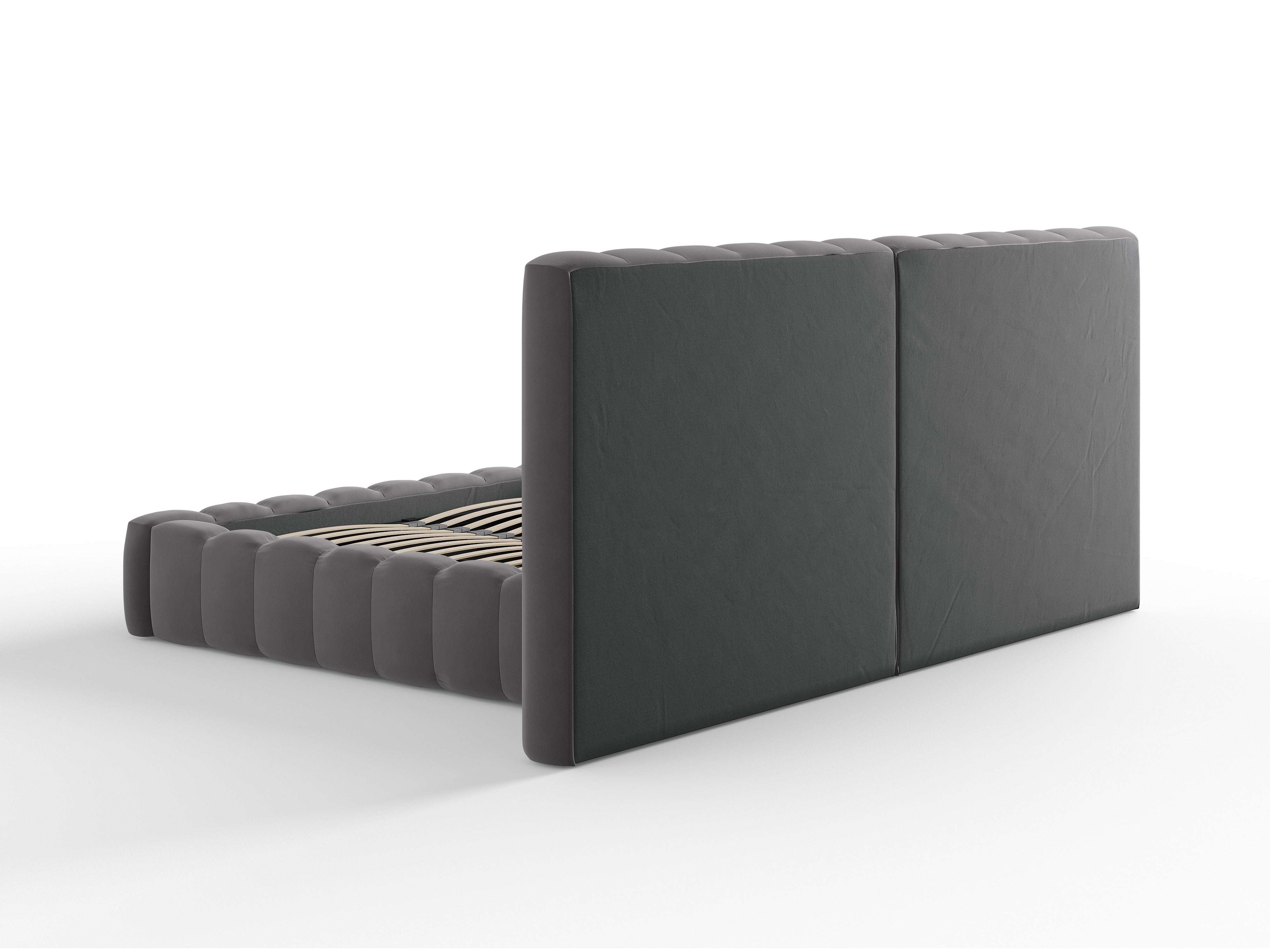 Kelp krevet s duplim uzglavljem i spremnikom za odlaganje, Materijal: Baršun