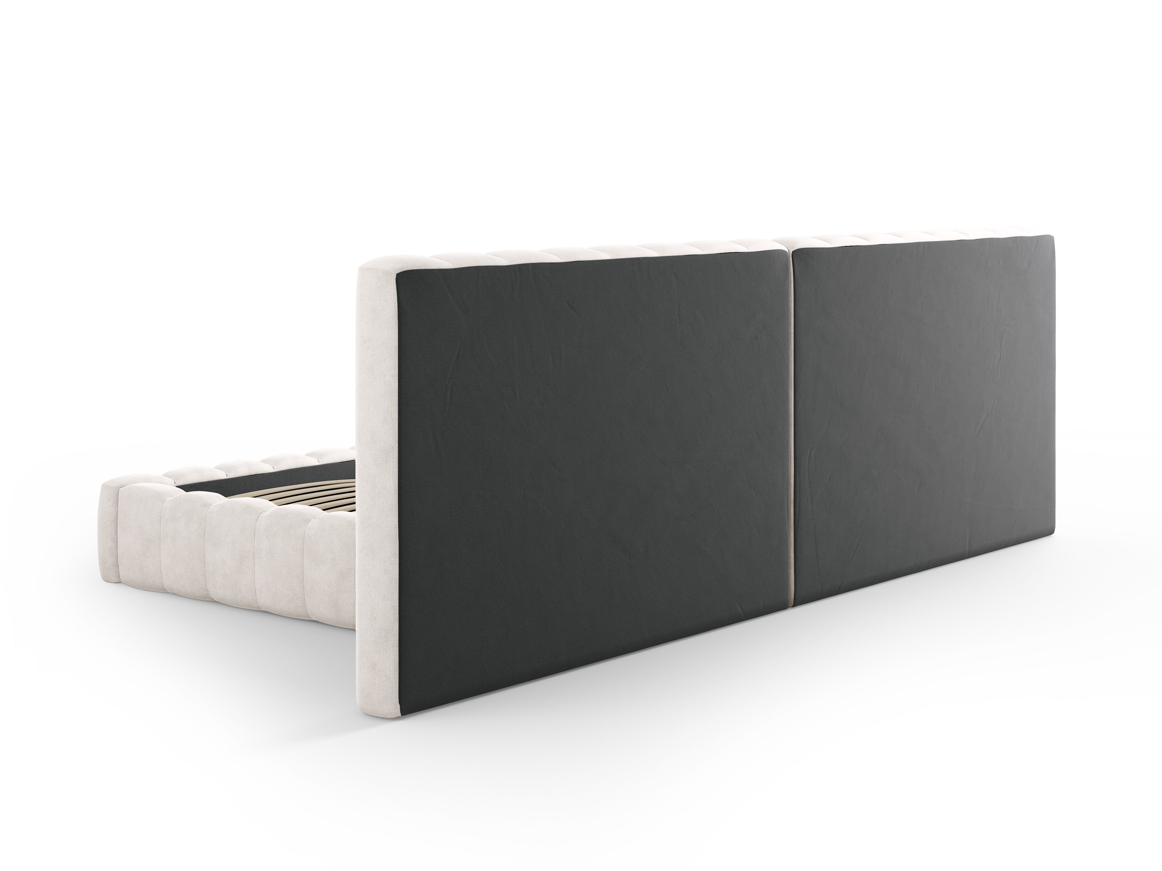 Kelp krevet s duplim uzglavljem i spremnikom za odlaganje, Materijal: Strukturirana tkanina