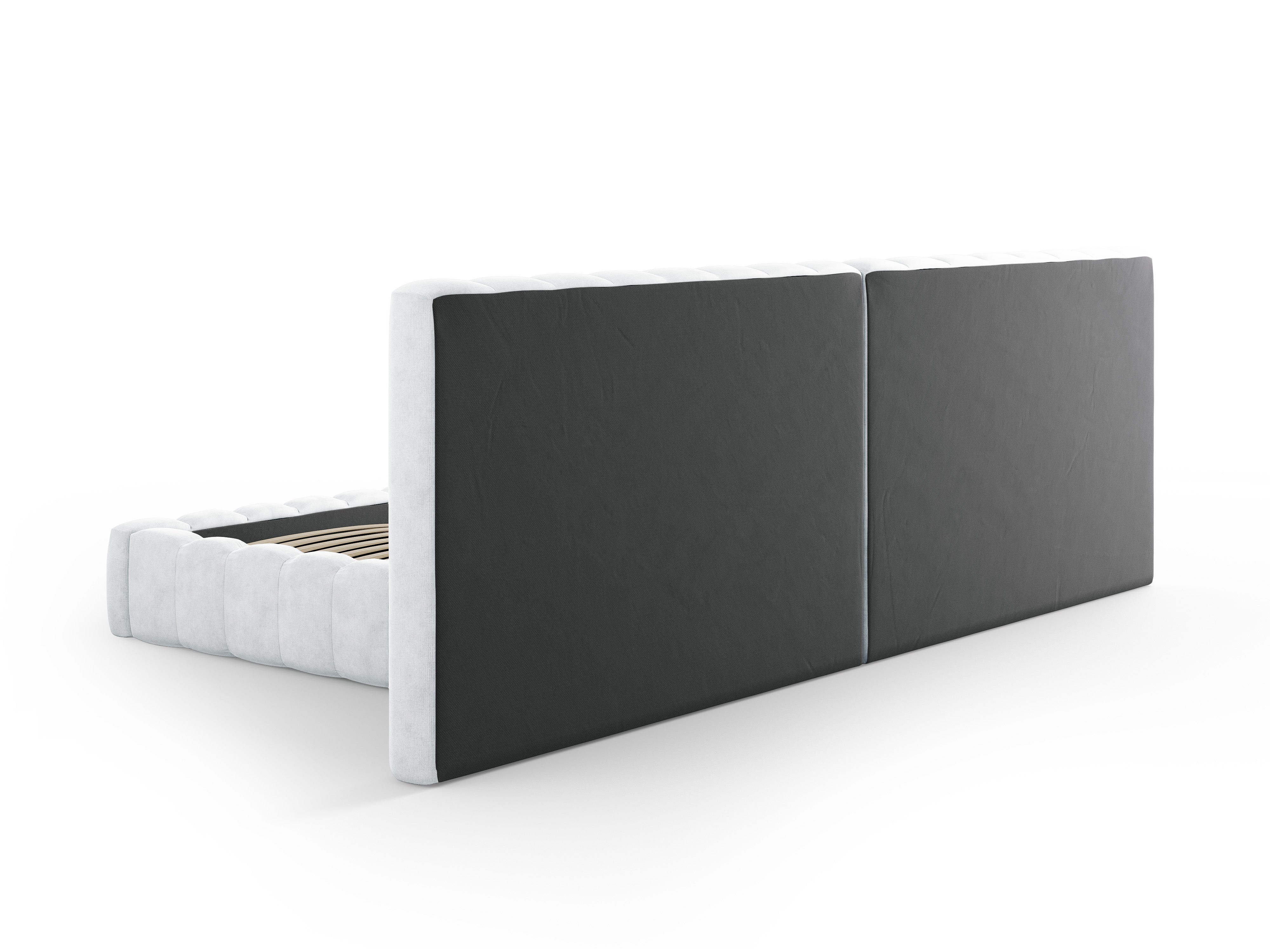 Kelp krevet s duplim uzglavljem i spremnikom za odlaganje, Materijal: Strukturirana tkanina