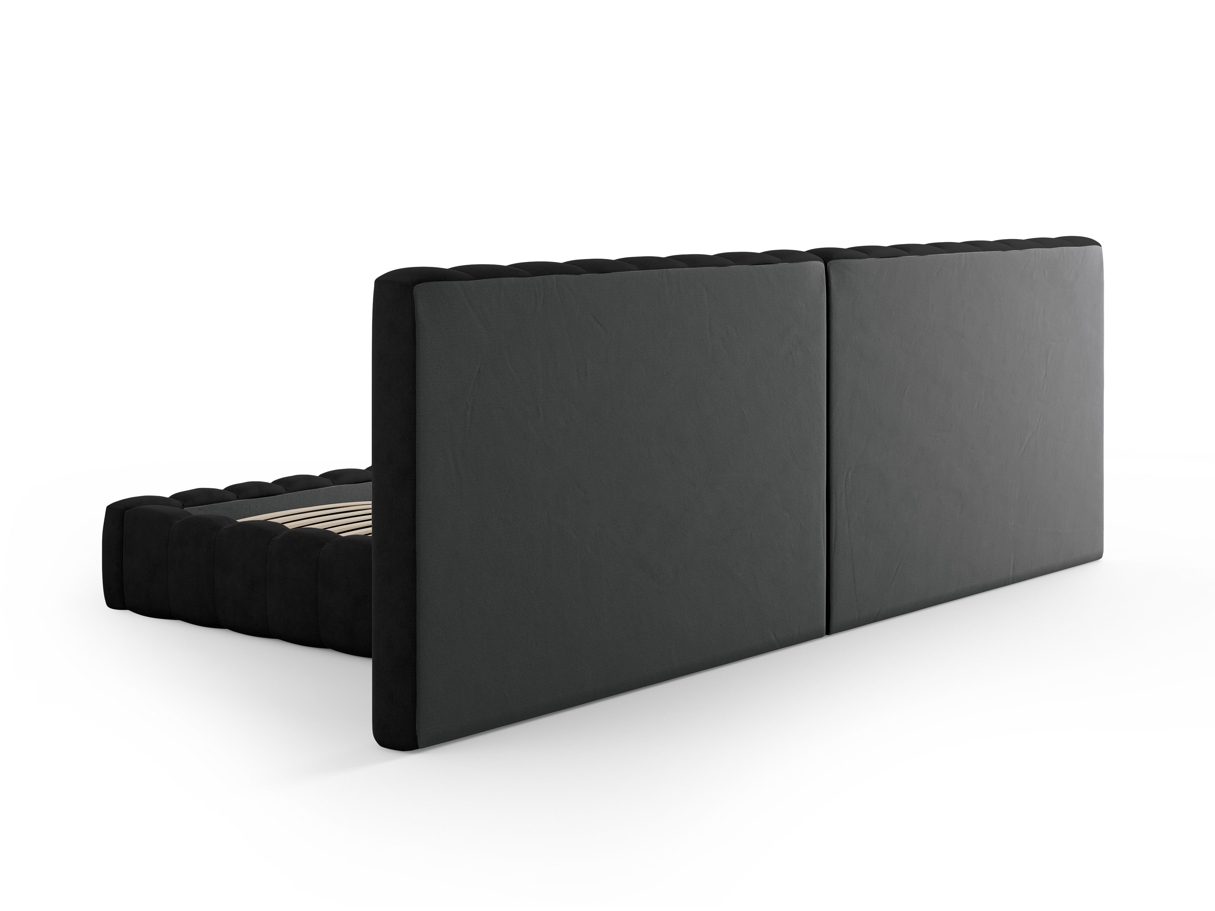 Kelp krevet s duplim uzglavljem i spremnikom za odlaganje, Materijal: Strukturirana tkanina